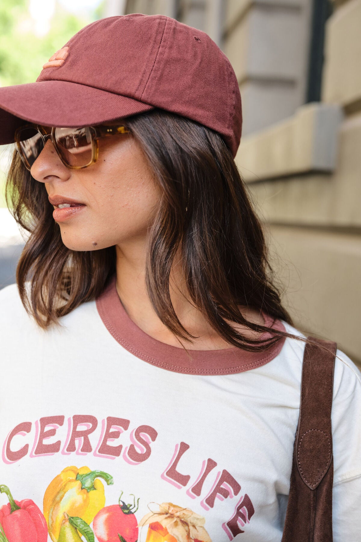Ceres Macy Print Tee - milk/farmers market