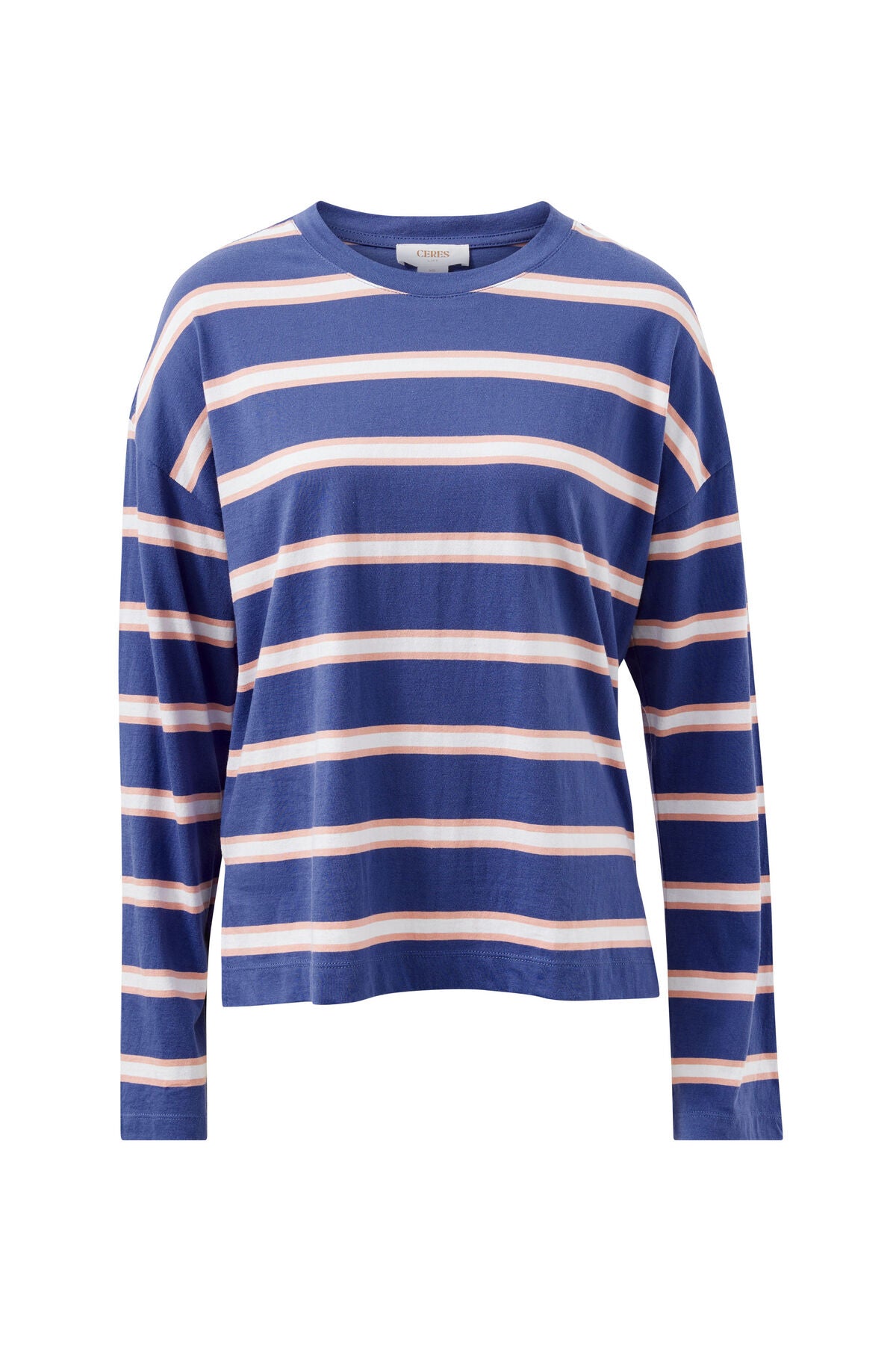 Ceres Scout Slouchy Longsleeve Tee - washed navy/pink clay