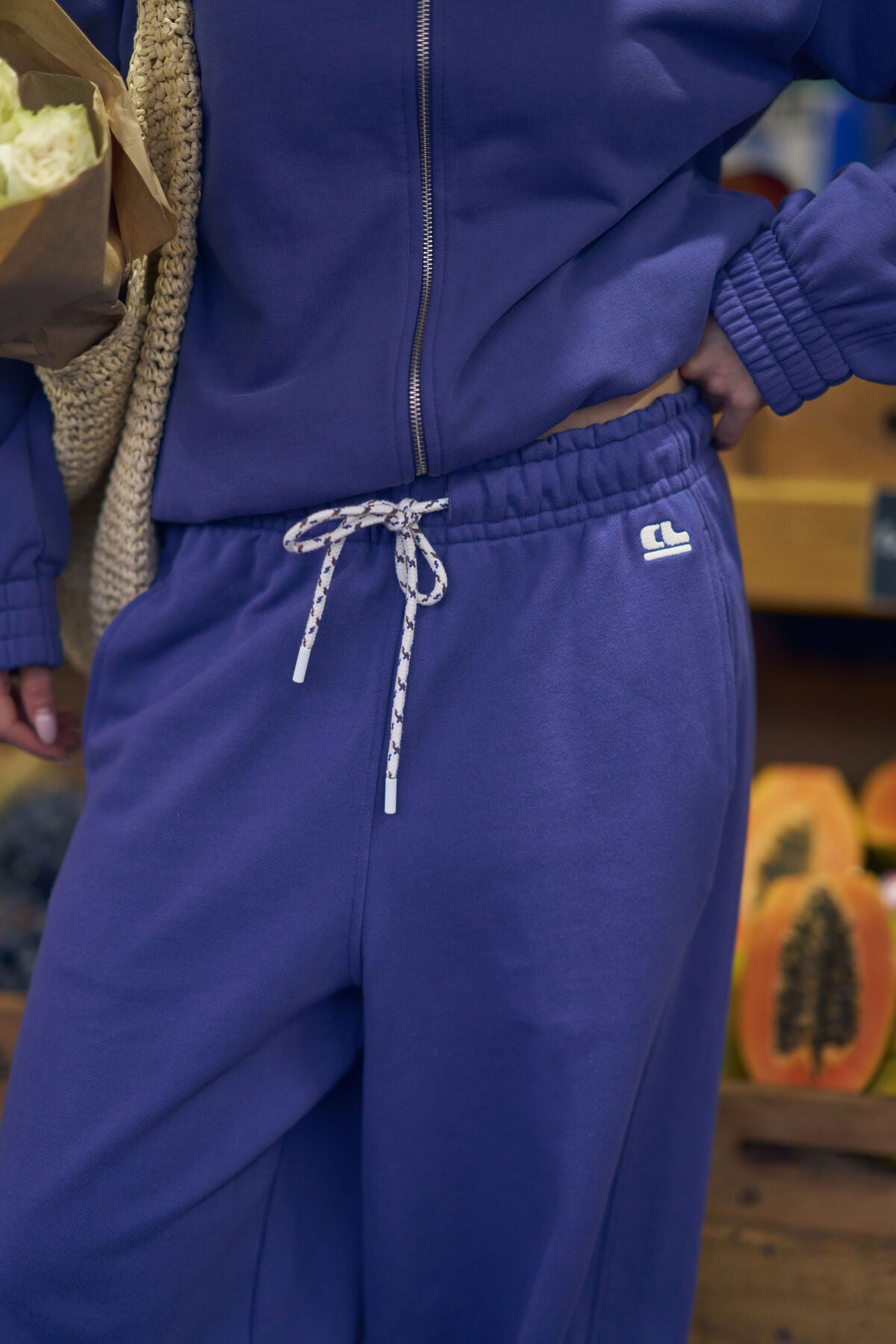 Ceres Jenna Tapered Track Pant - washed navy