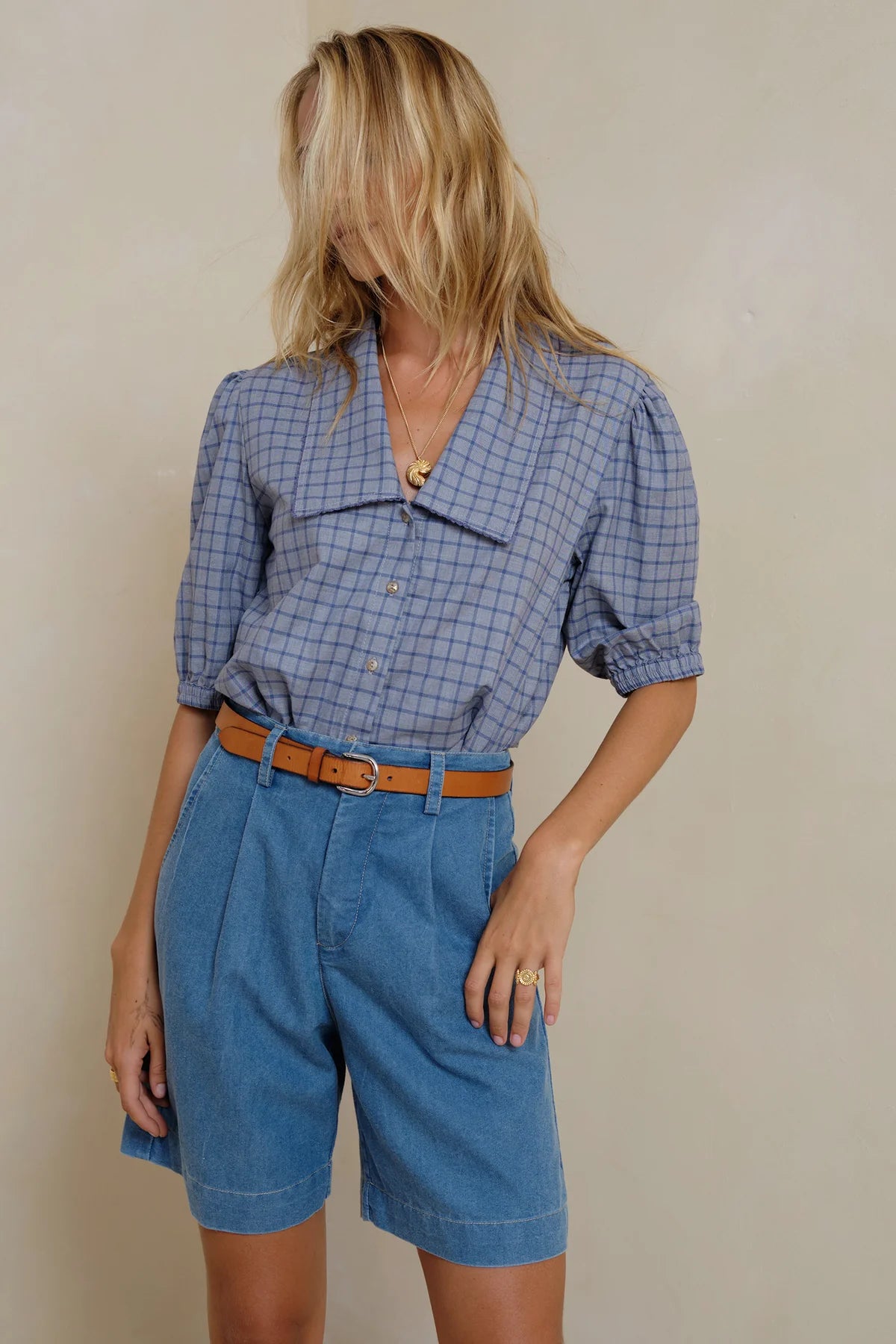 LILYA Annyck Check Top
