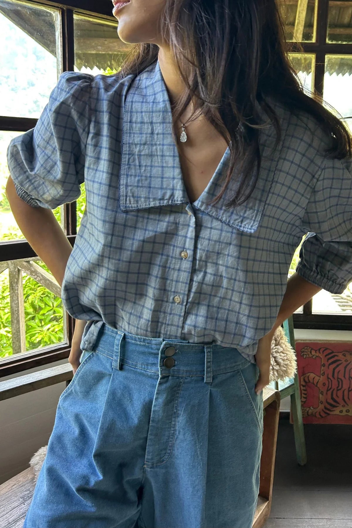 LILYA Annyck Check Top