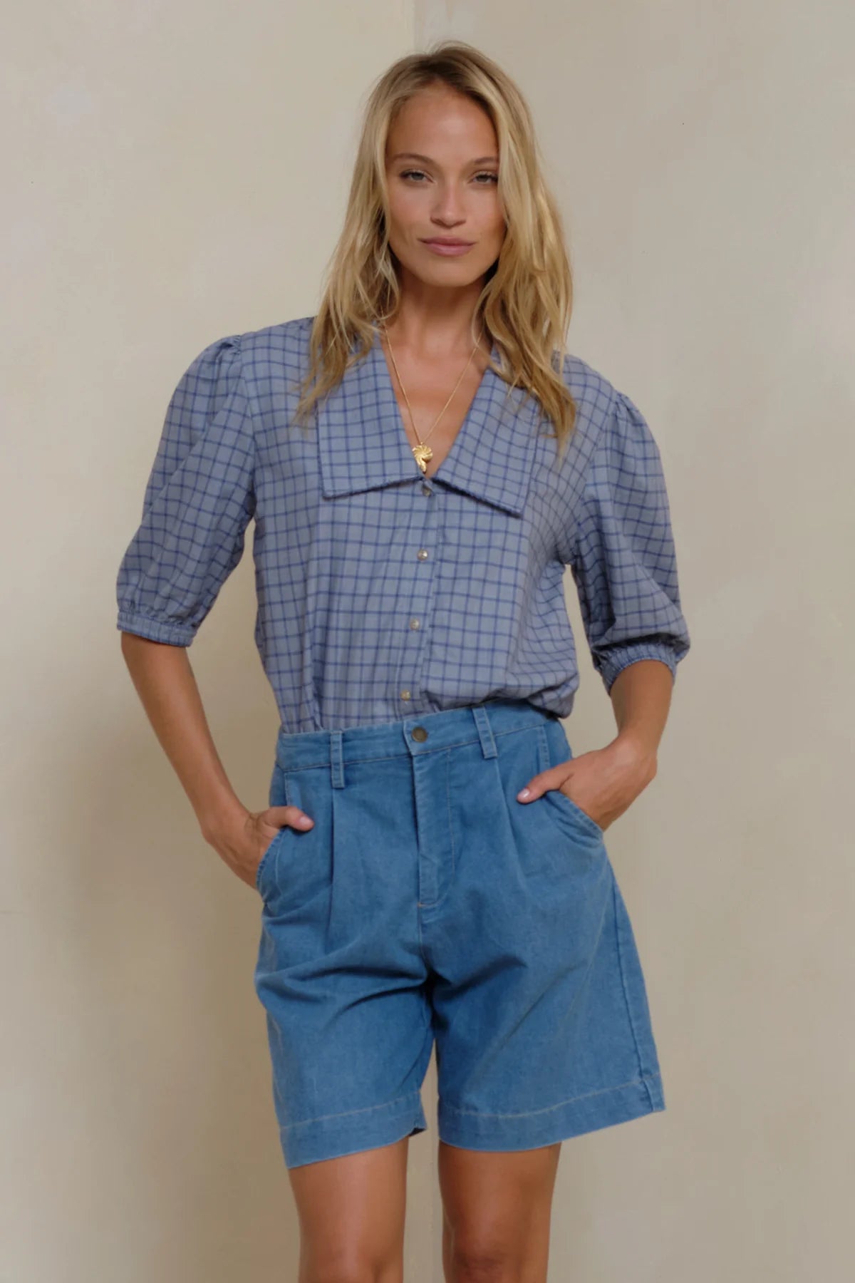 LILYA Annyck Check Top