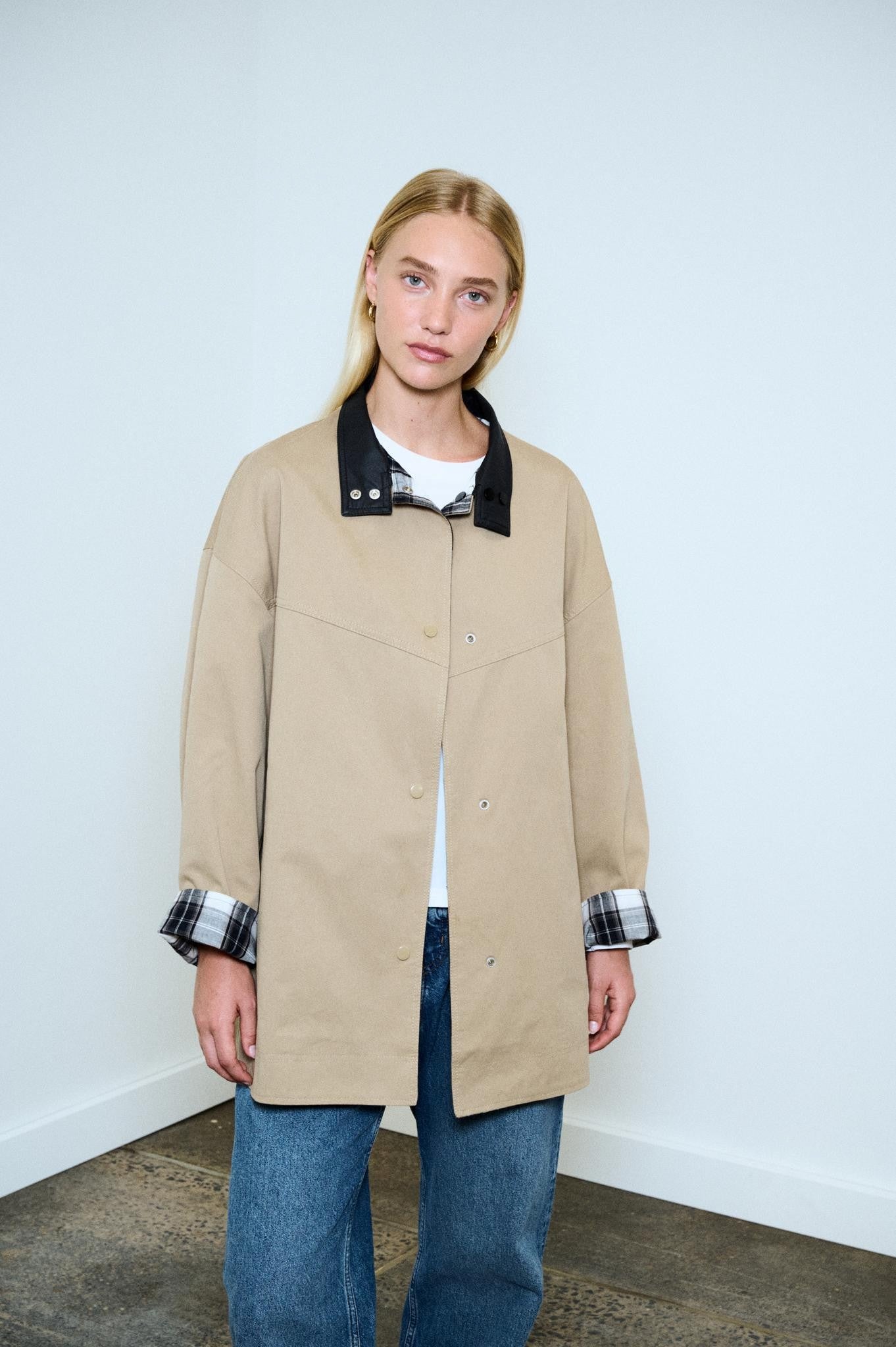 Little Lies Rylan Reversible Parka - camel/black