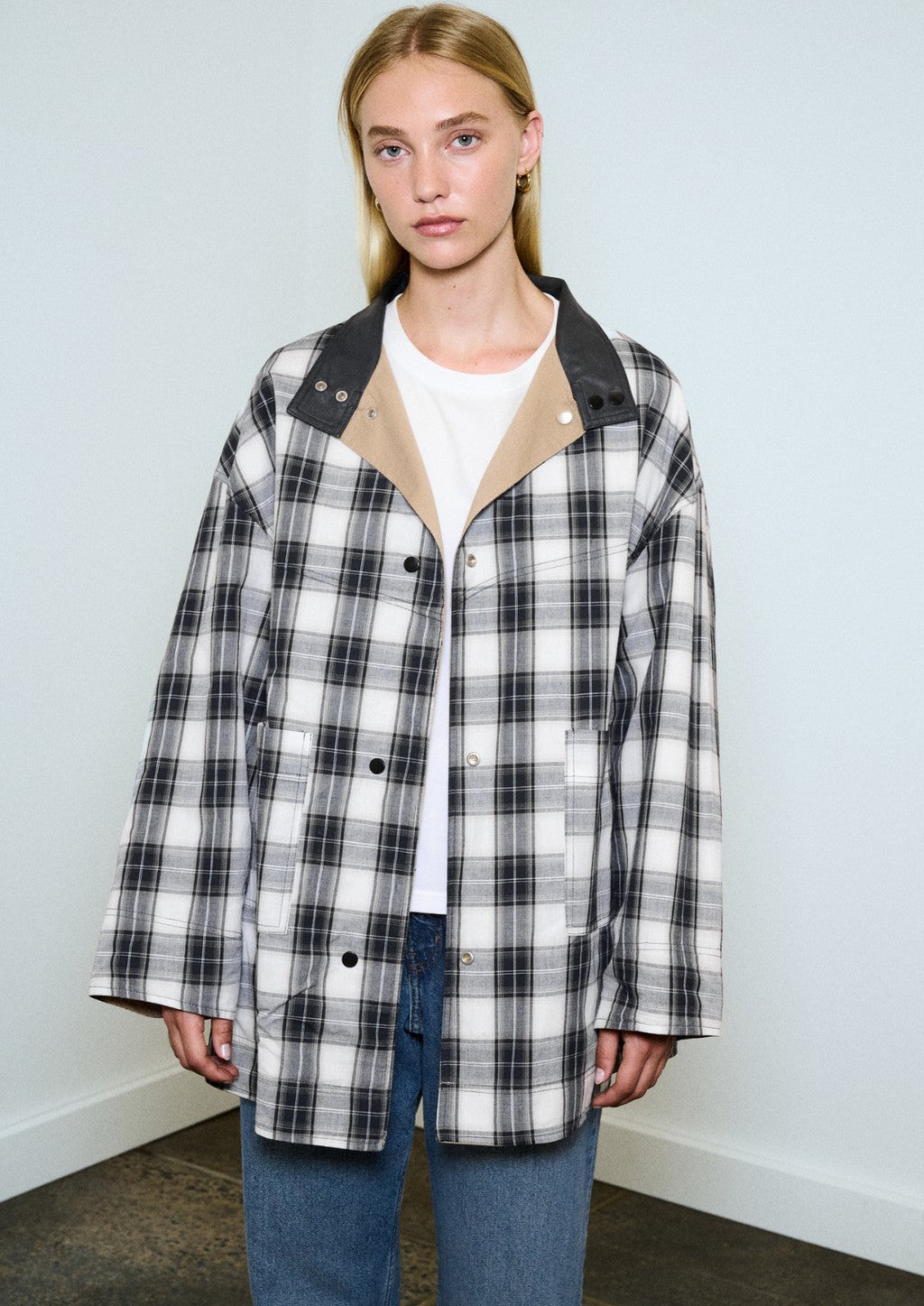 Little Lies Rylan Reversible Parka - camel/black