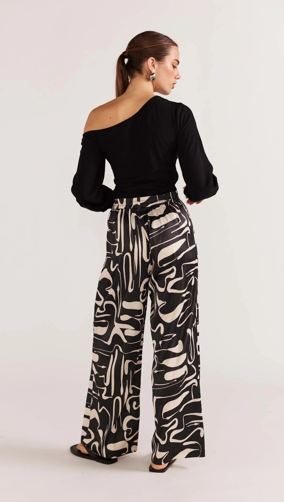 Staple the Label Jasper Wide Length Pants - black/cream