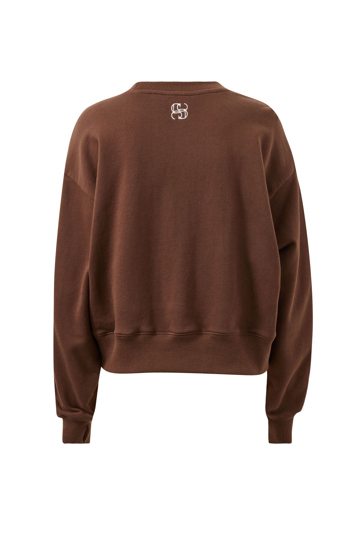 Ceres Sasha Sporty Slouchy Crew - chocolate side stripe