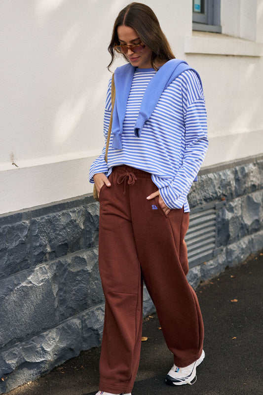Ceres Scout Slouchy Long Sleeve Tee - vintage blue/white stripe