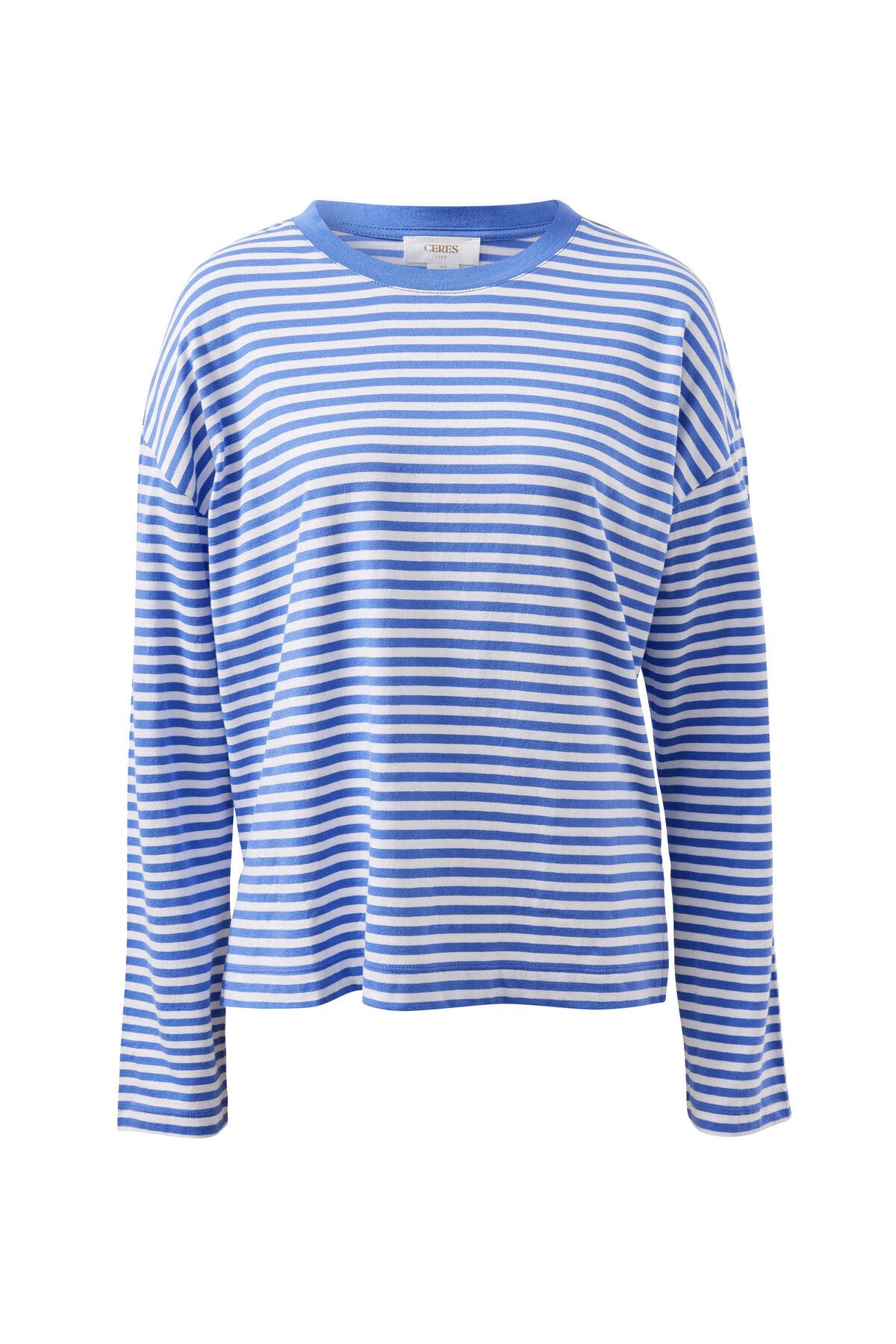 Ceres Scout Slouchy Long Sleeve Tee - vintage blue/white stripe