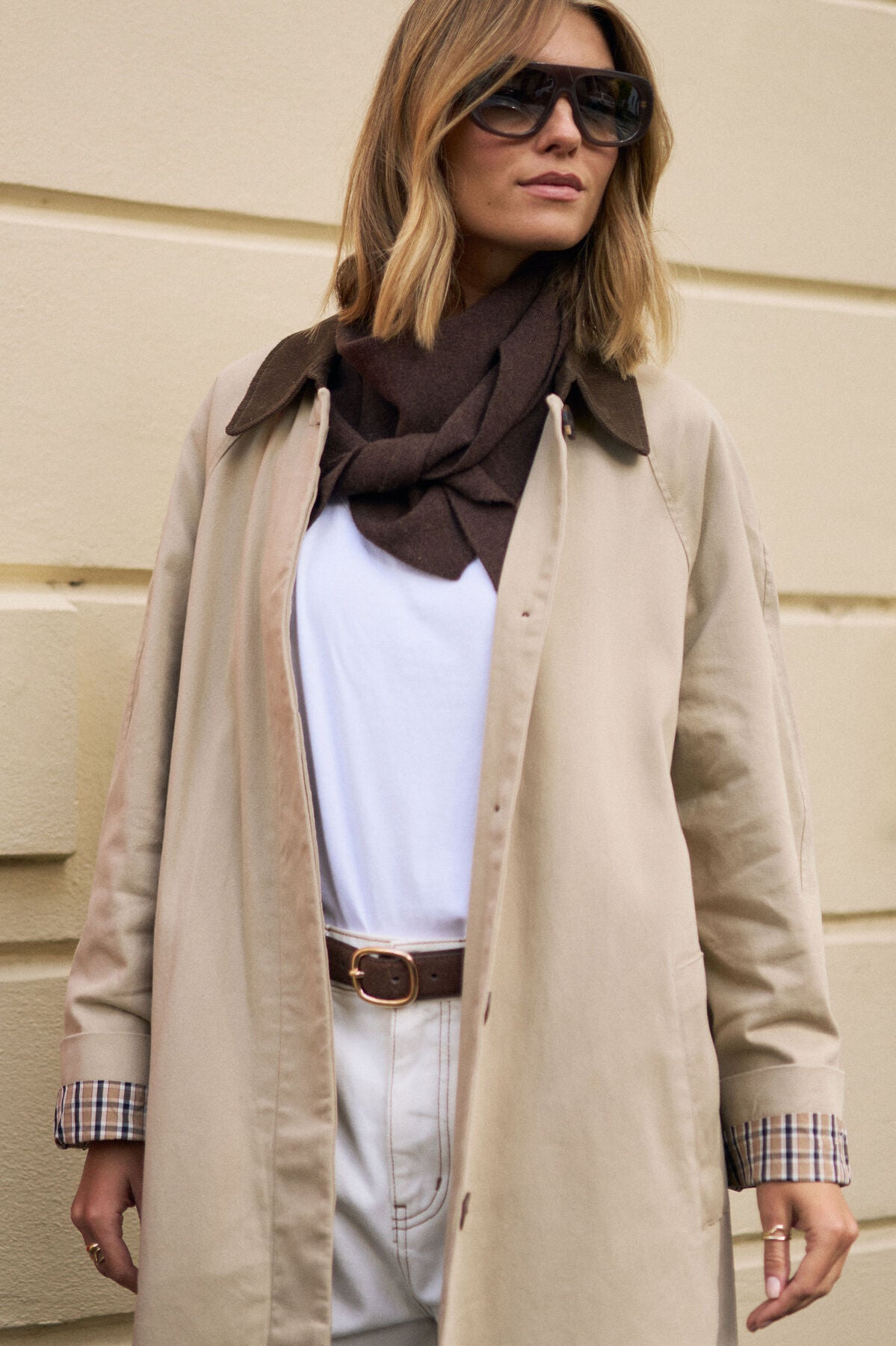 Ceres Ash Coat - sand/choc collar