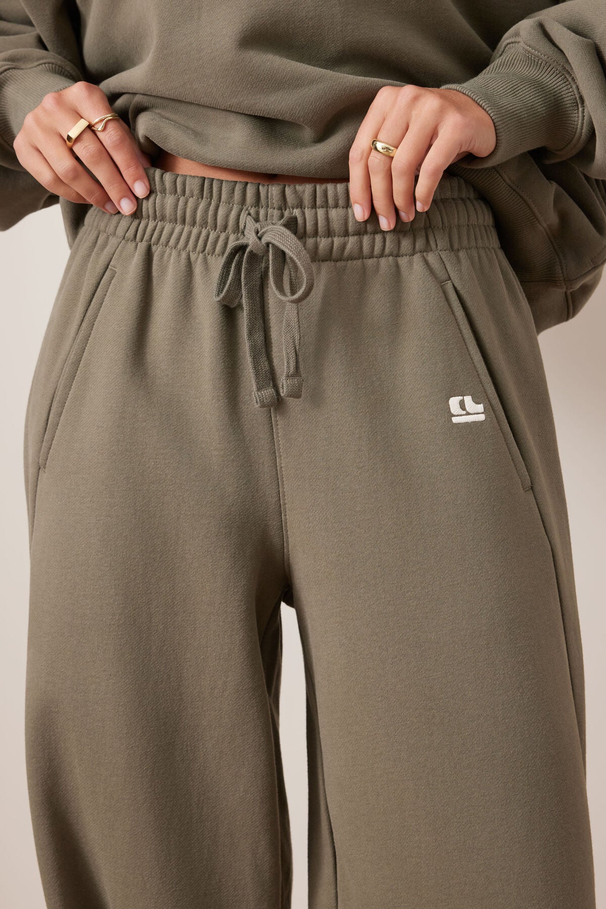 Ceres Elise Barrel Trackpant - washed olive