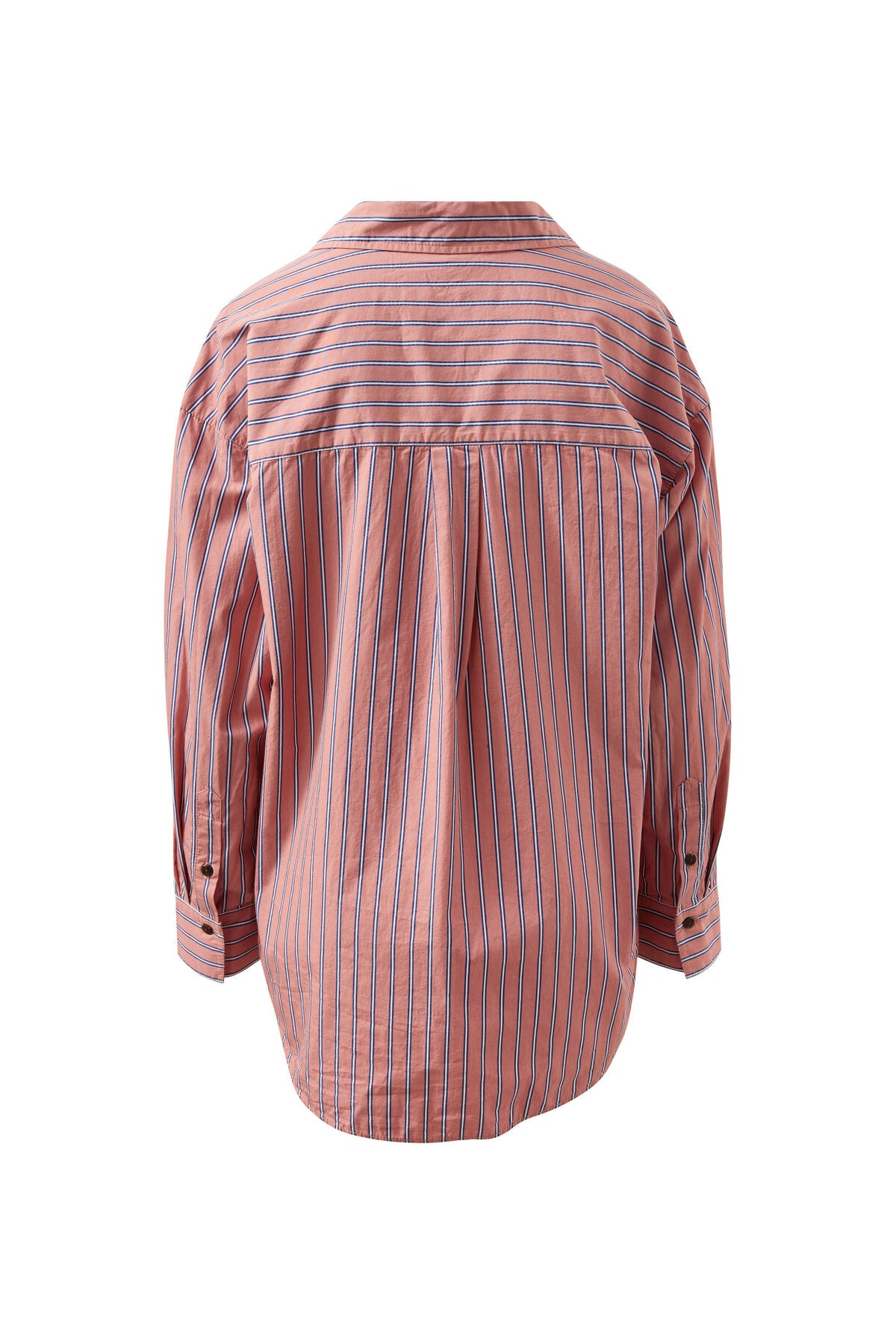 Ceres Peta Oversized Shirt - pink clay stripe