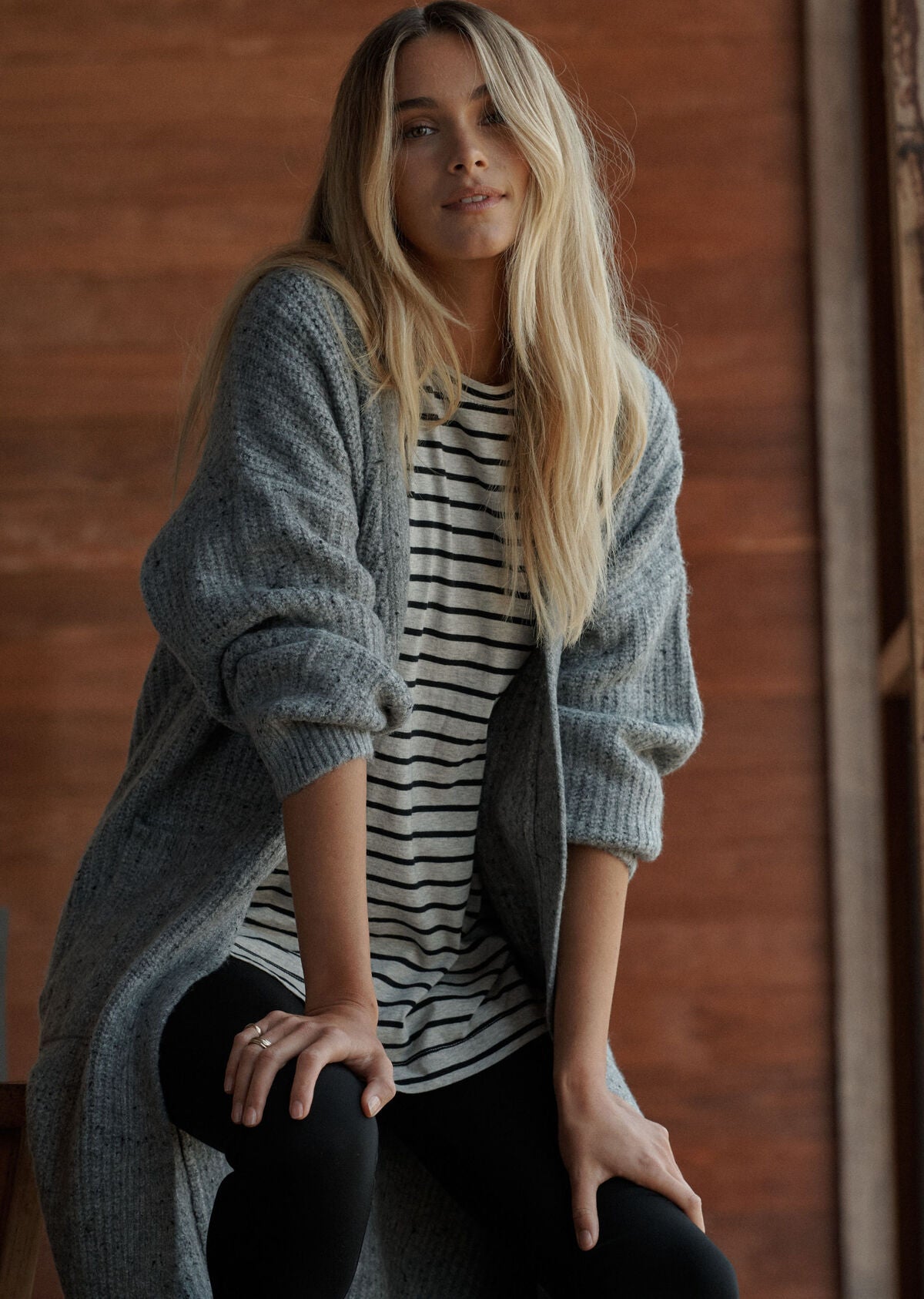 Ceres Life Longline Knit Cardigan - Mid Grey