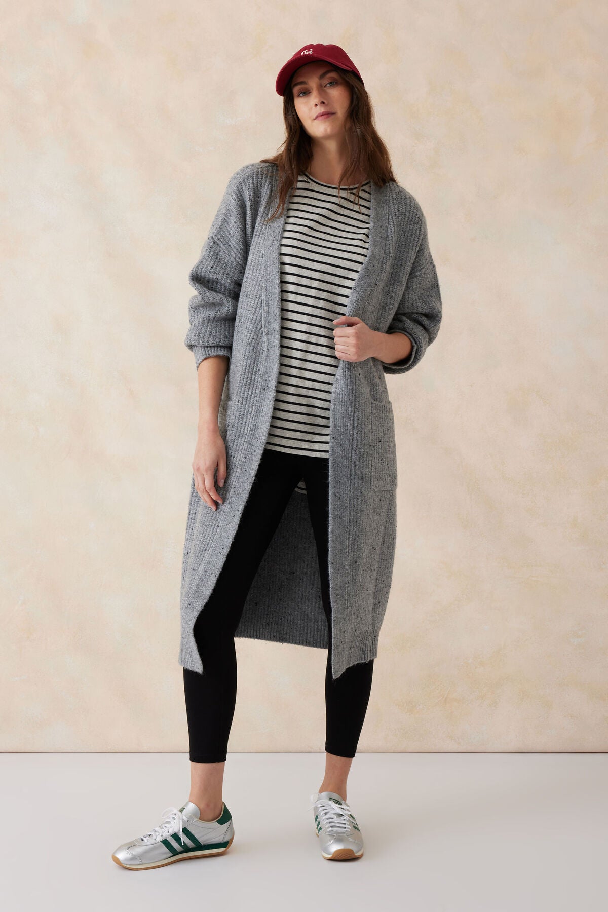 Ceres Life Longline Knit Cardigan - Mid Grey