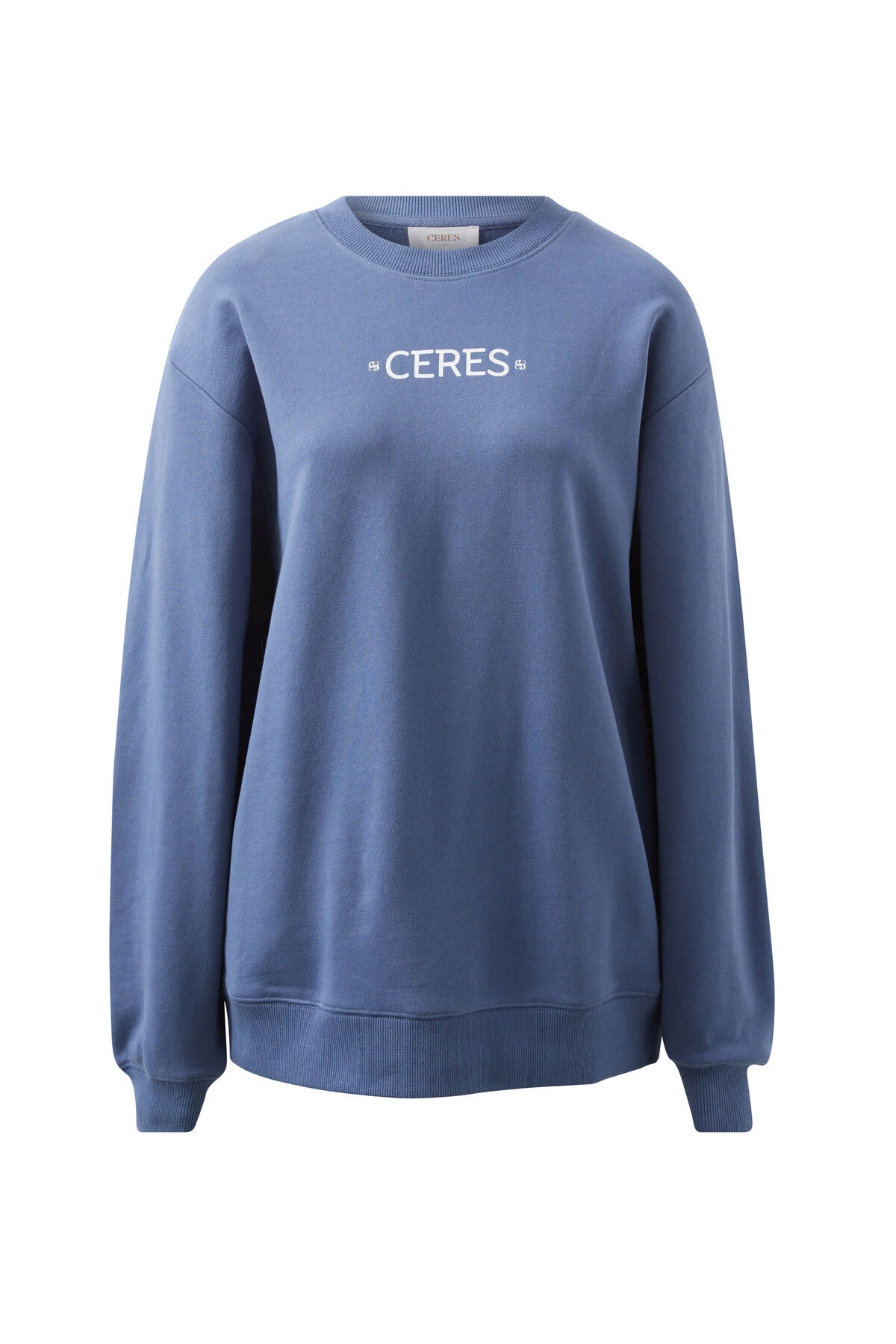 Ceres Isla Oversized Slouchy Crew- moonlight mini logo
