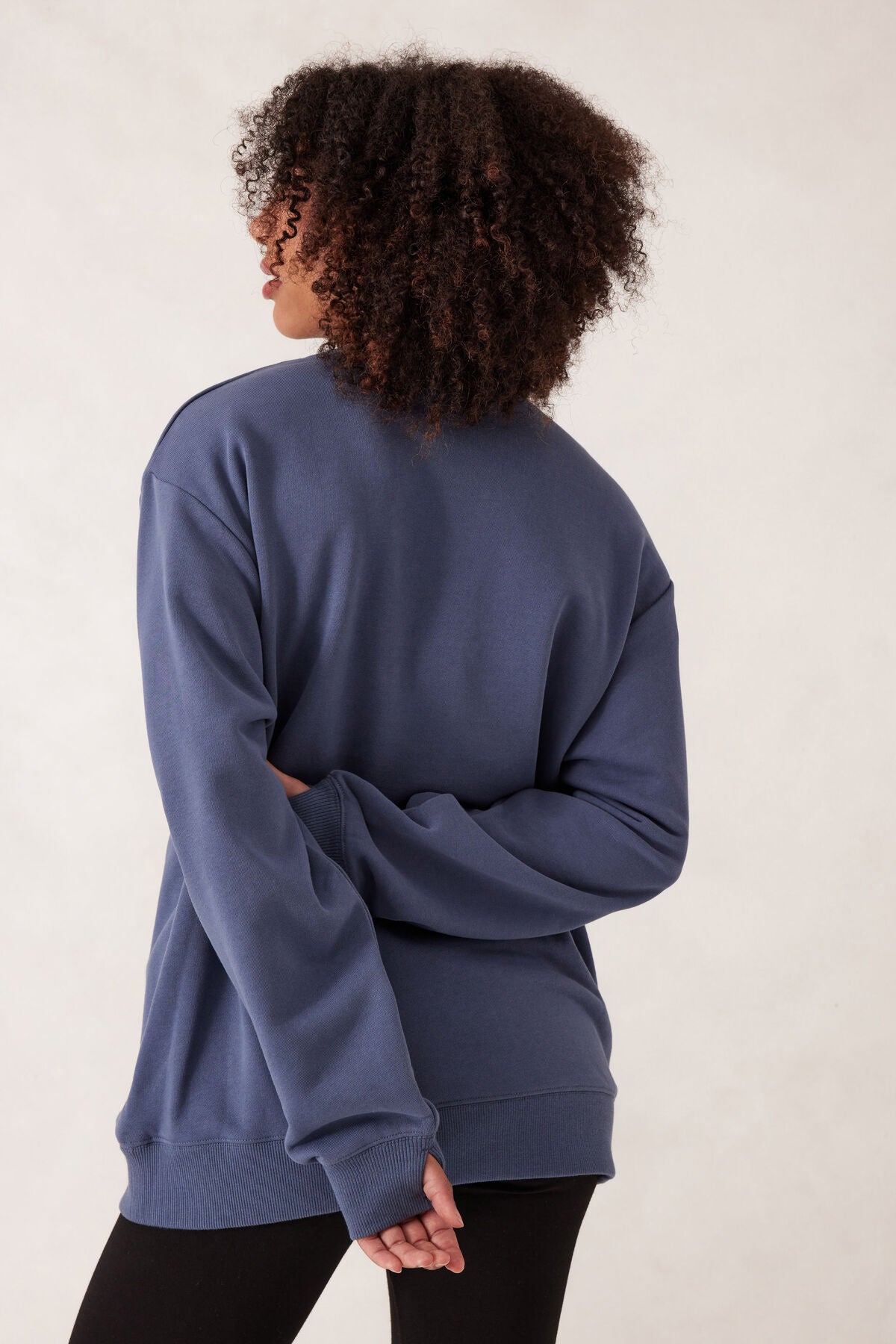 Ceres Isla Oversized Slouchy Crew- moonlight mini logo