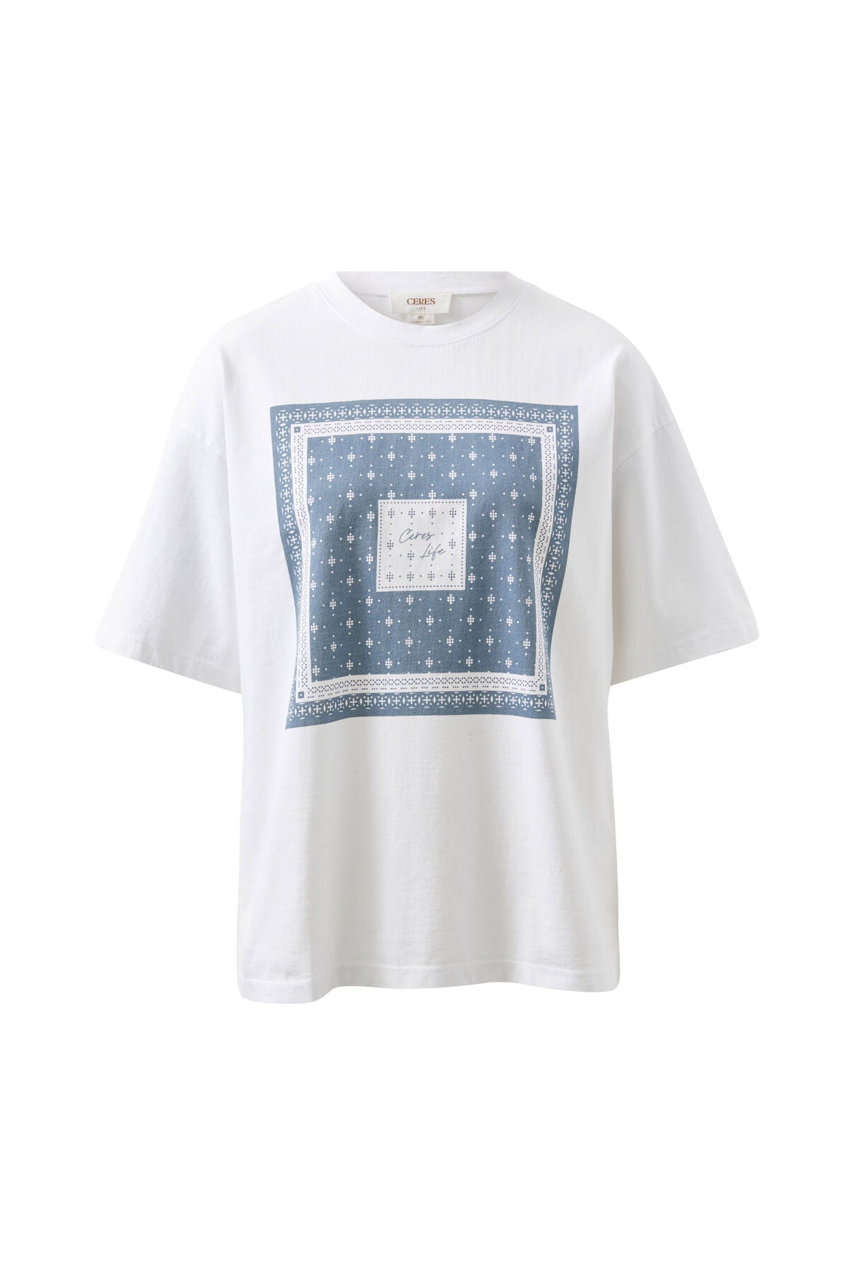 Ceres Tully Boyfriend Tee - moonlight bandanna print