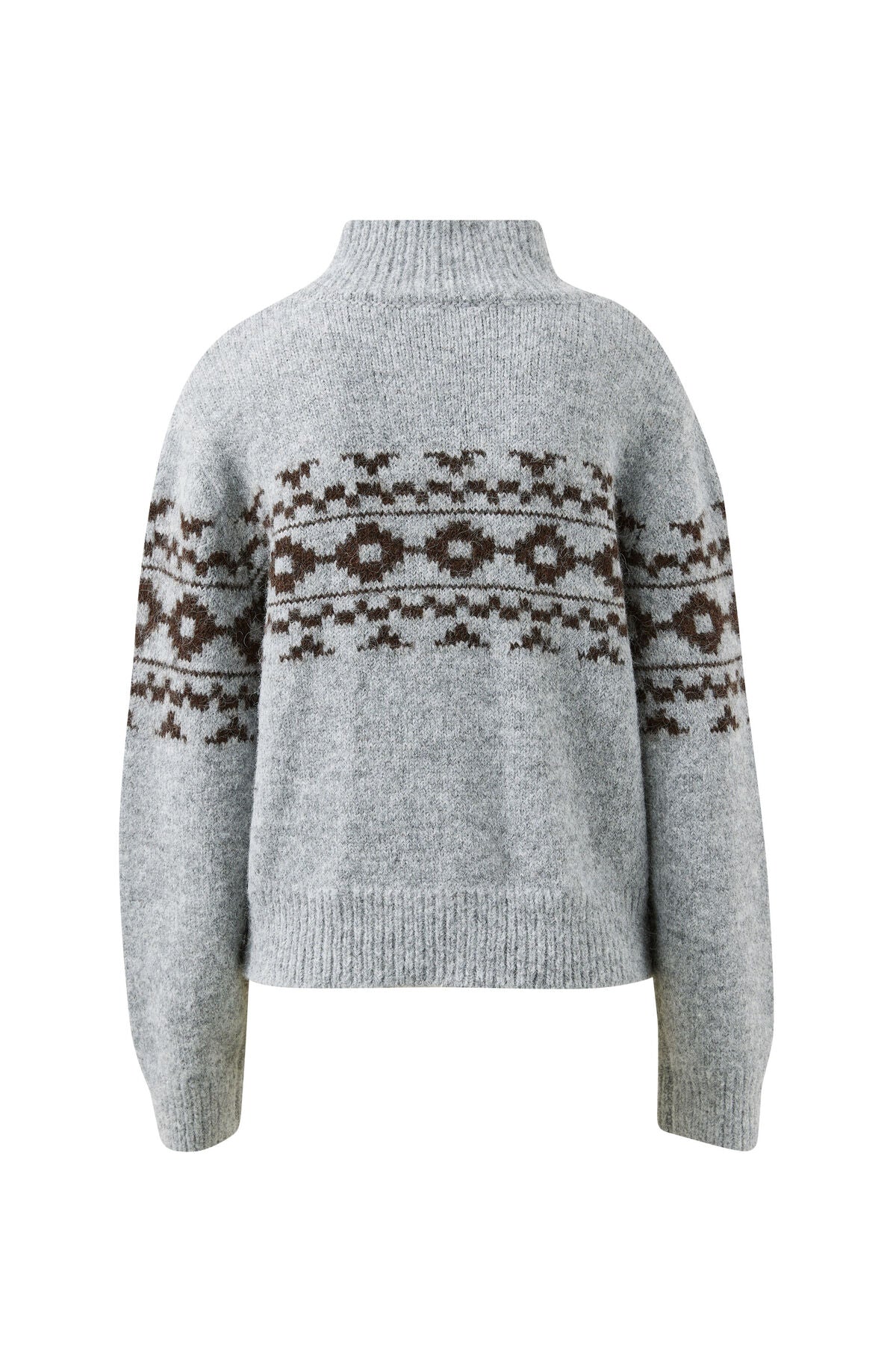 Ceres Orla Fair Isle Knit - grey marle choc