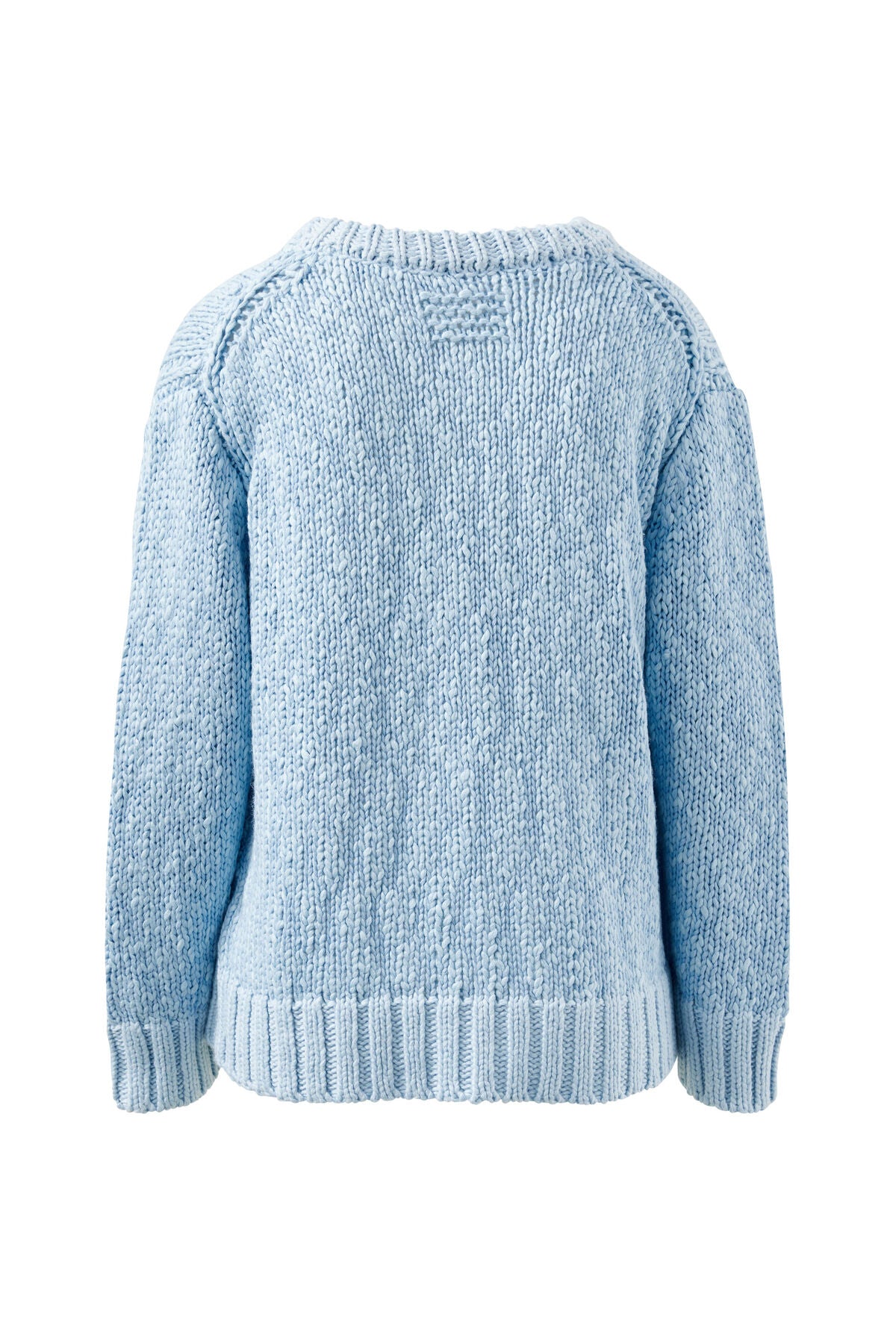 Ceres Sage Chunky Knit Crew - light blue