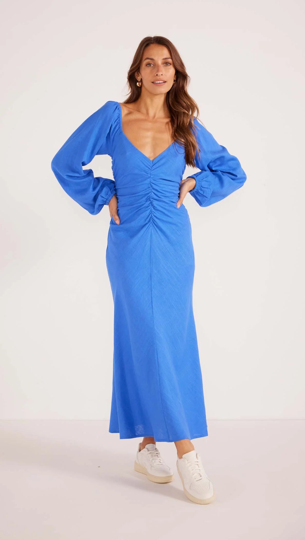 MINKPINK Phoebe Rouched Midi Dress