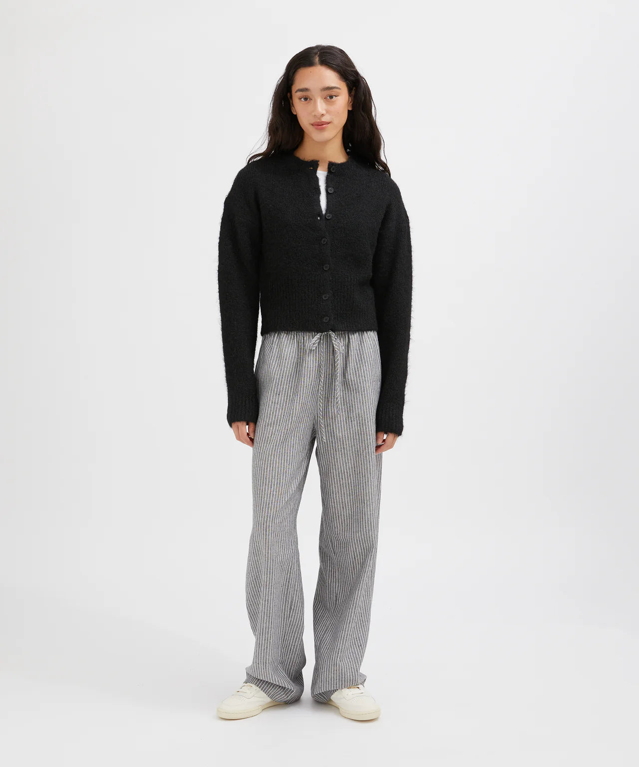 Holiday Shop Fluffy Knit Cardigan- black