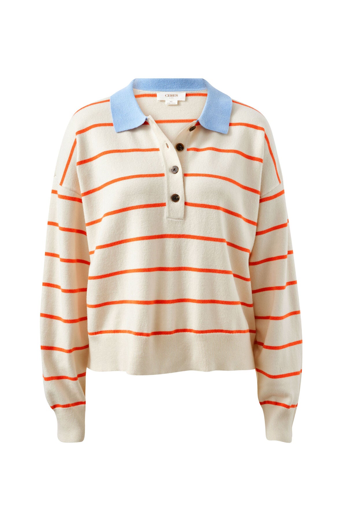 Ceres Jessa Rugby Knit - ecru stripe