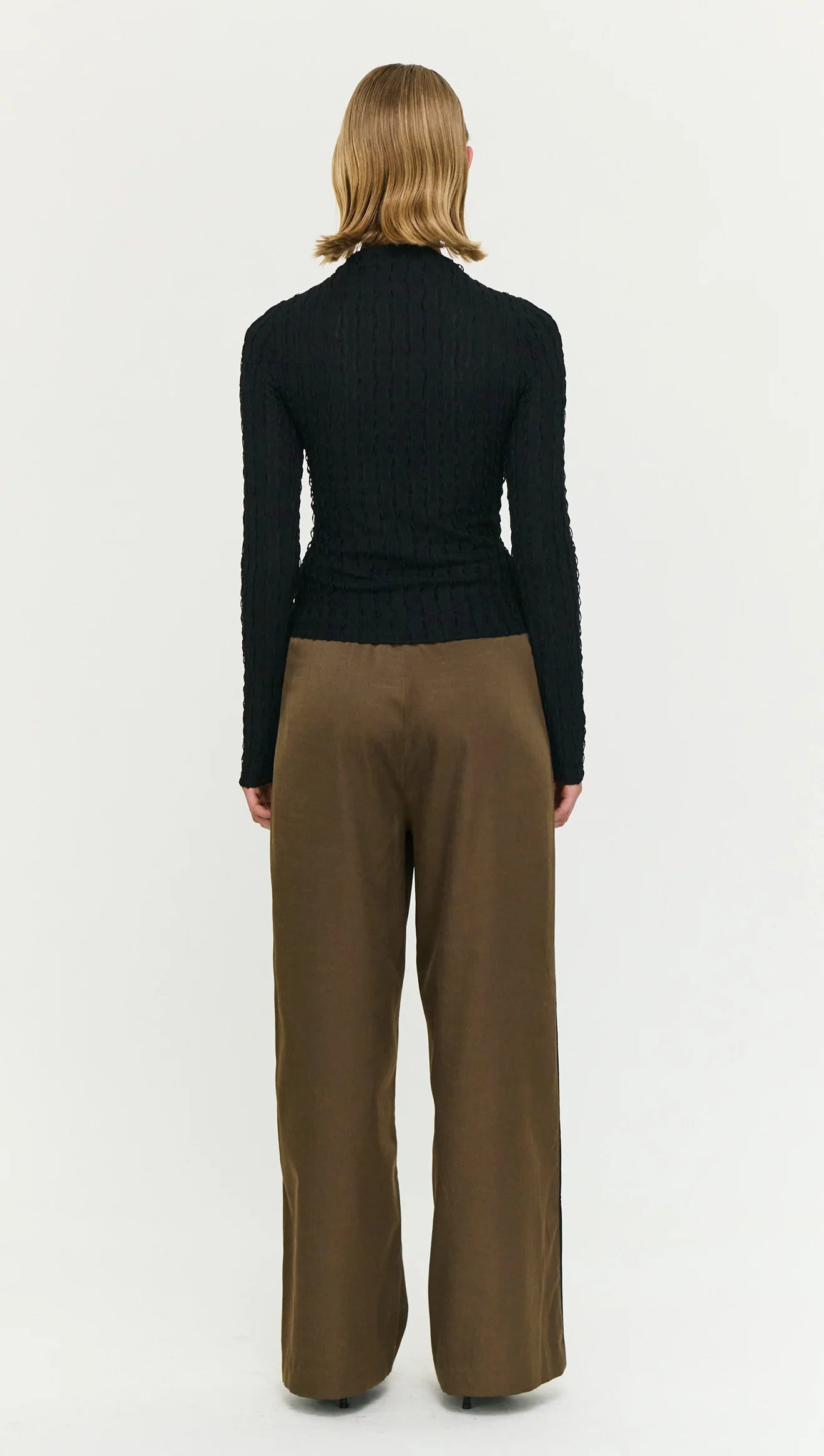 Staple the Label Dakota Relaxed Silk Pant - espresso