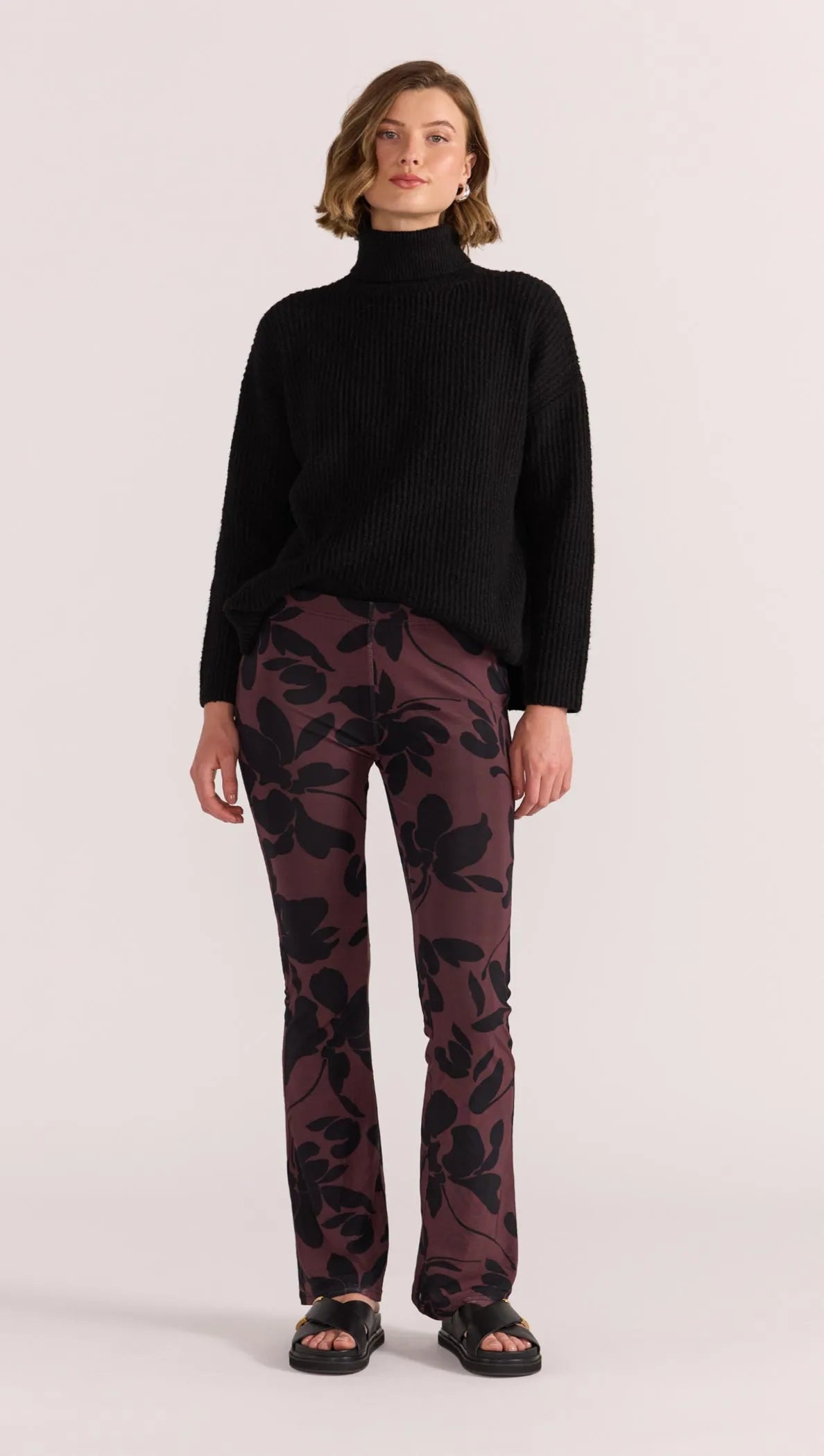 Staple the Label Cassia Roll Neck Jumper - black