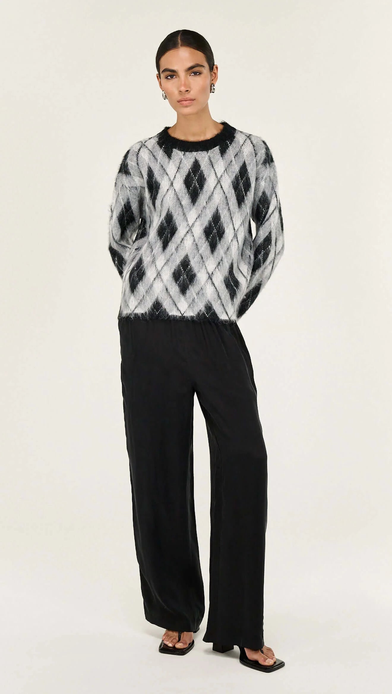Staple the Label Camille Argyle Brushed Jumper