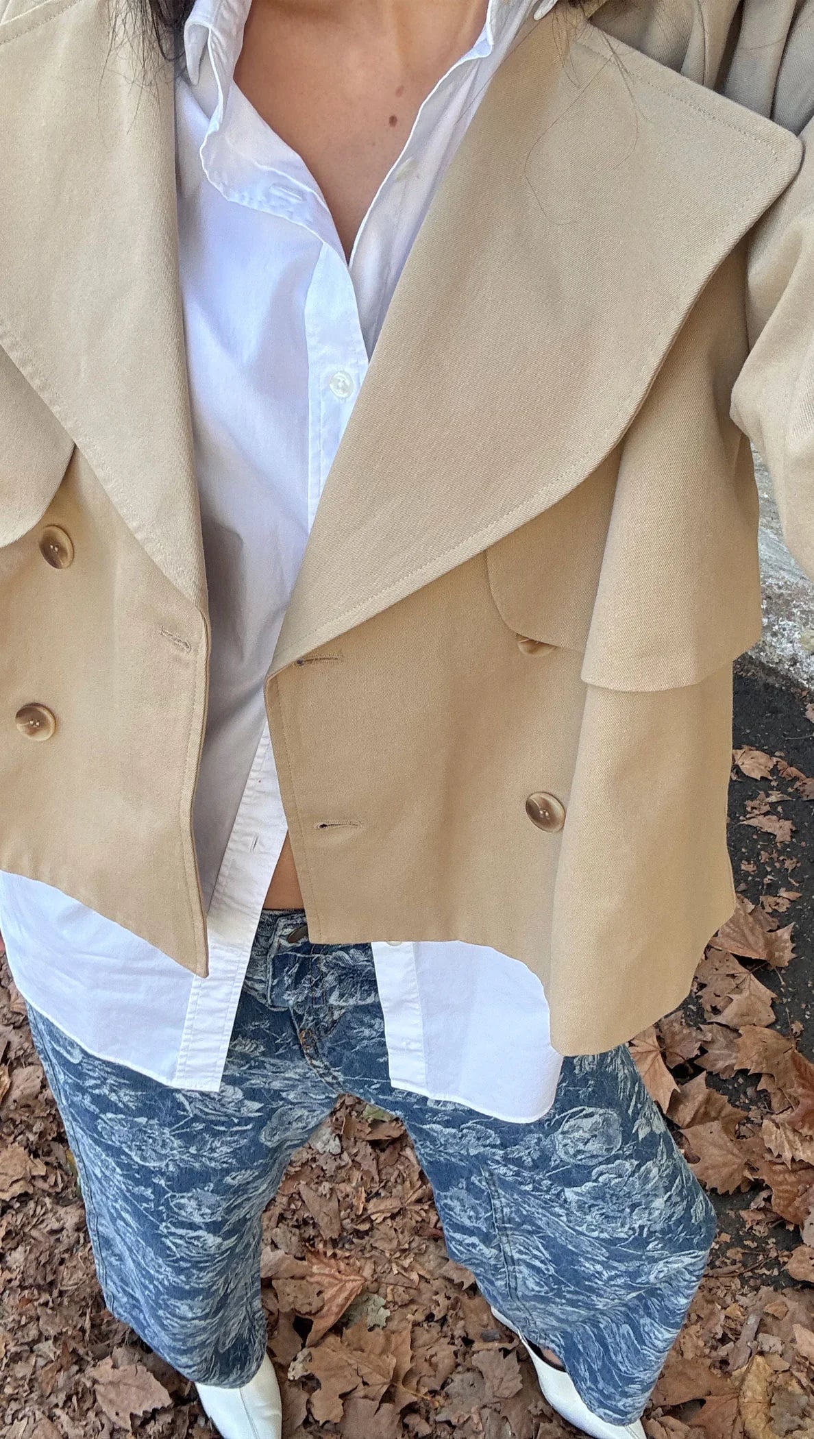 MINKPINK Ava Cropped Trench - taupe