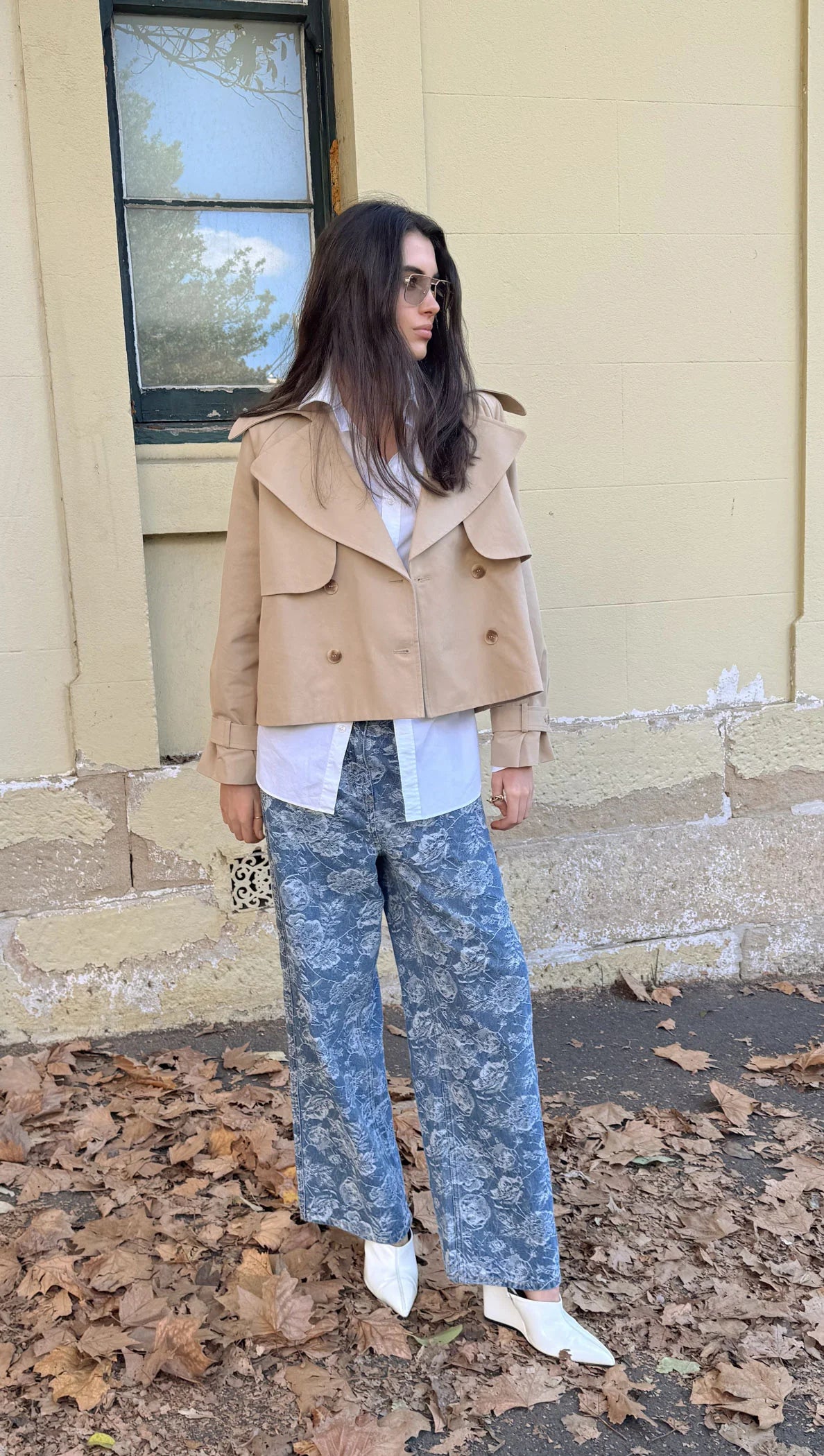 MINKPINK Ava Cropped Trench - taupe