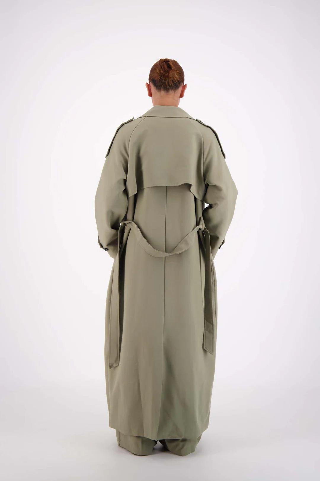 Jasmine Alexa Serena Trench Coat- sage