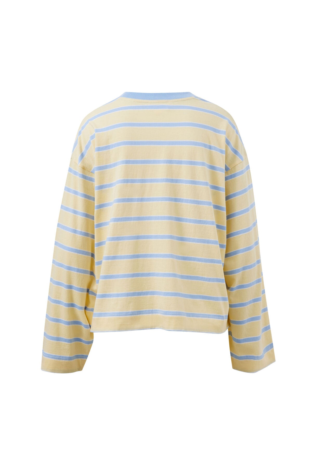 Ceres Beau Long Sleeve Slouchy Tee - butter/china blue