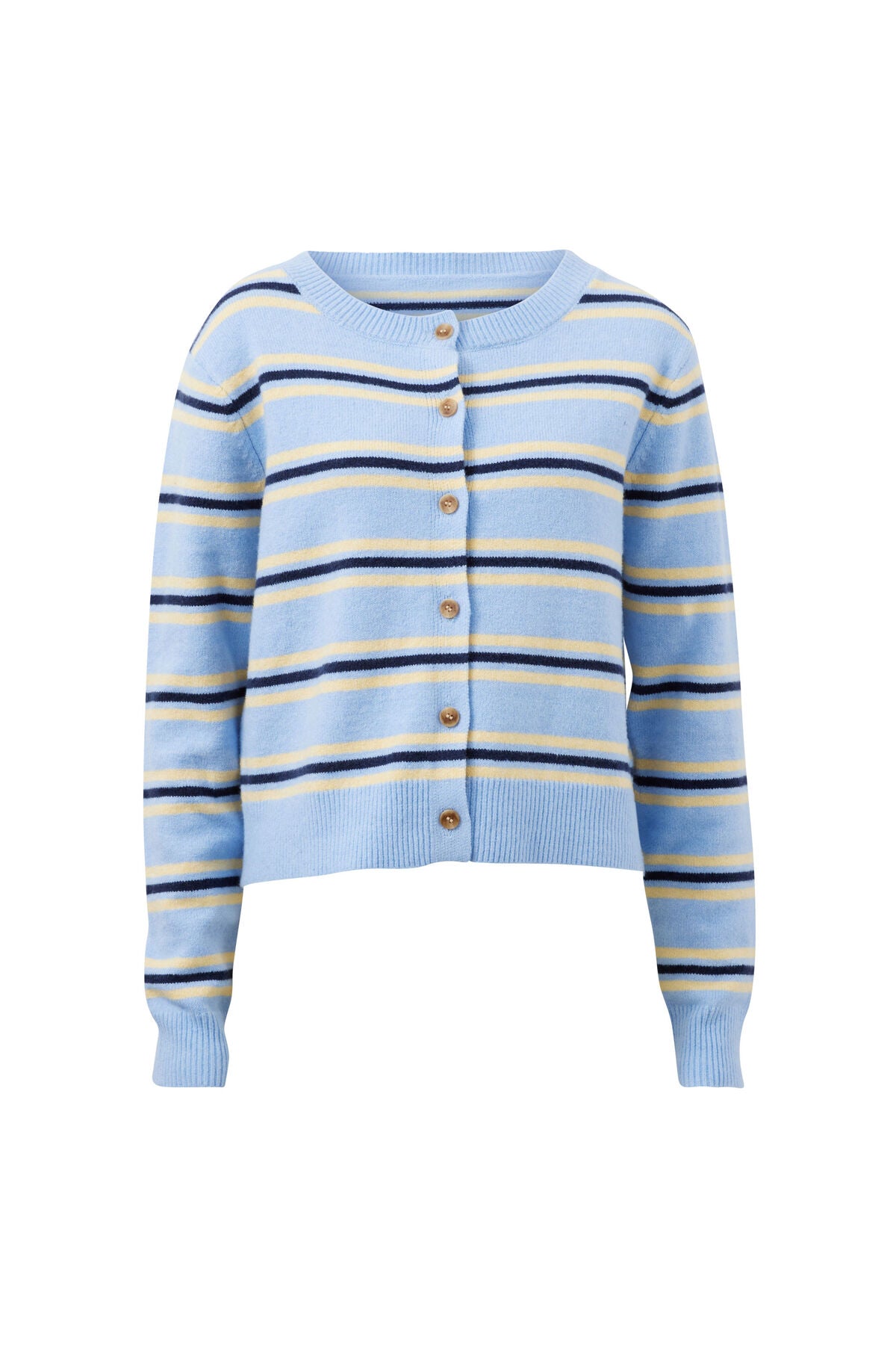 Ceres Laine Long Sleeve Knit Cardi - blue stripe
