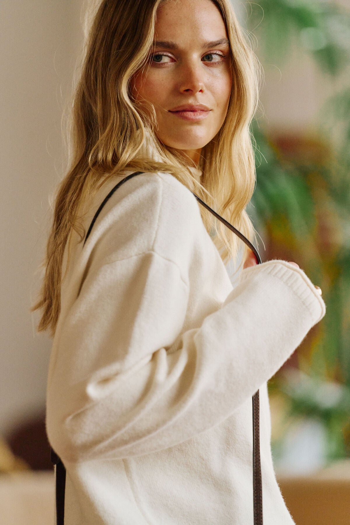 Ceres Finley Funnel Neck Knit - milk