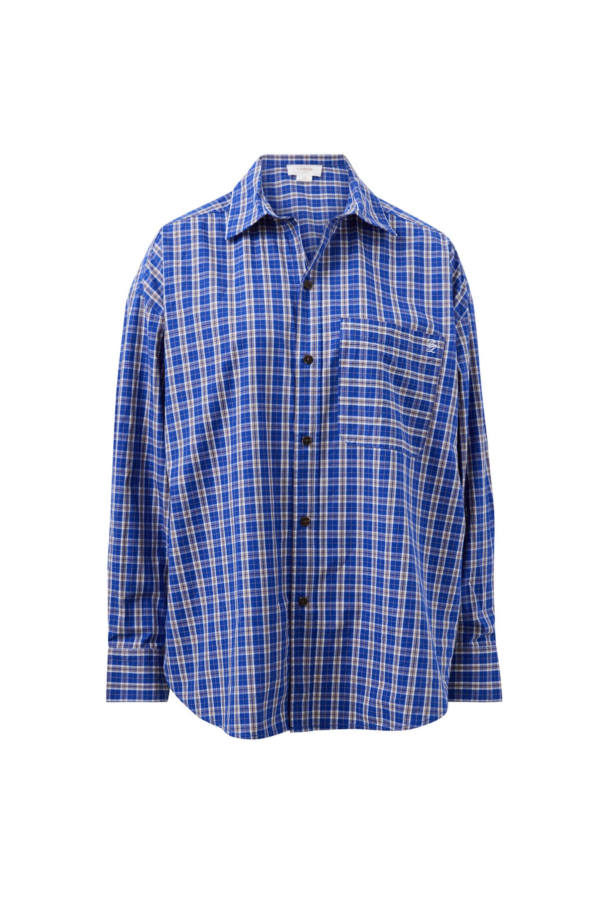 Ceres Peta Oversized Shirt - polo blue check