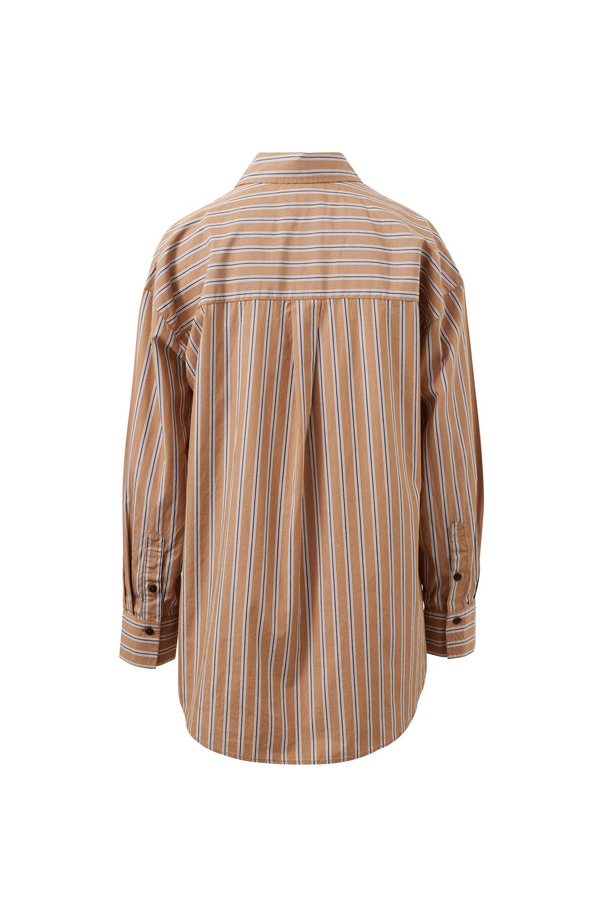 Ceres Peta Oversized Shirt - biscuit stripe