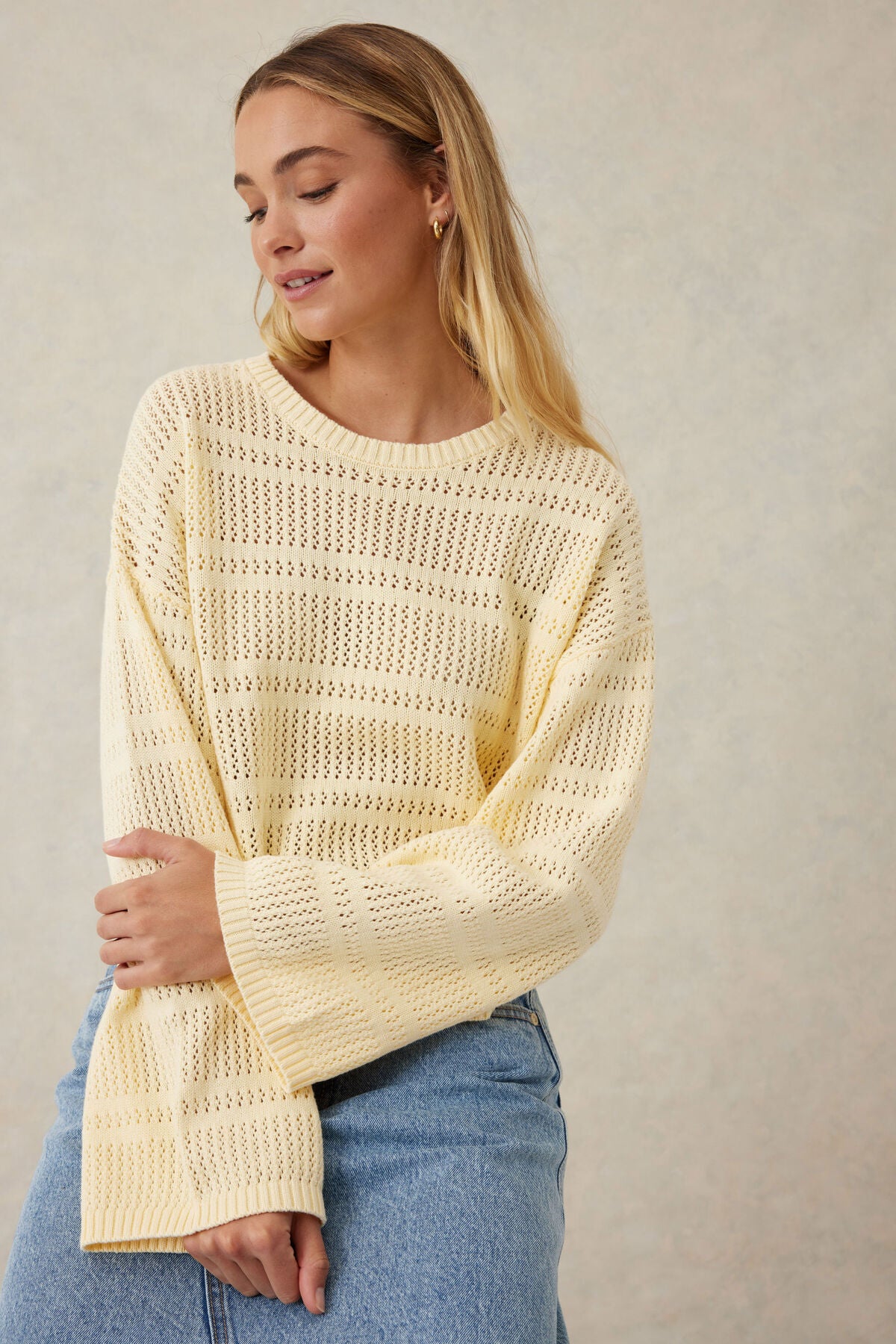 Ceres Life Slouchy Spring Knit - butter