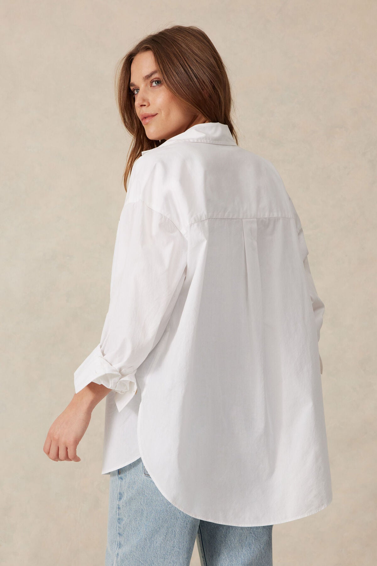 Ceres Life Oversized Shirt - white organic cotton