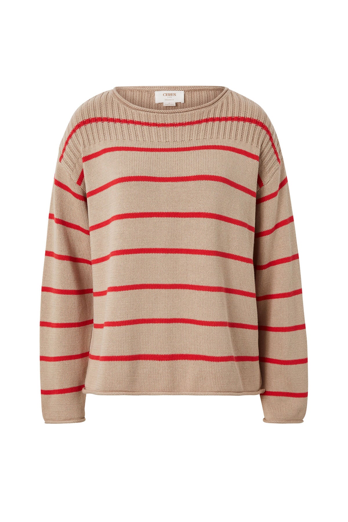 Ceres Life Ladder Stitch Knit - spring/heritage red stripe