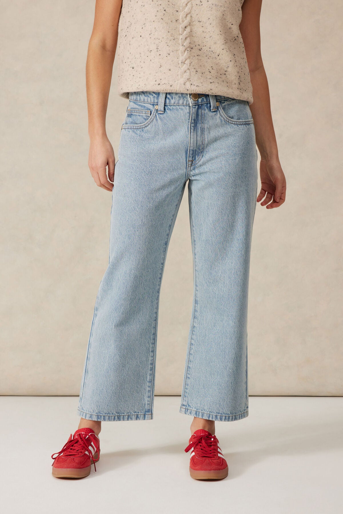 Ceres Life Crop Frenchie Jean - vintage blue