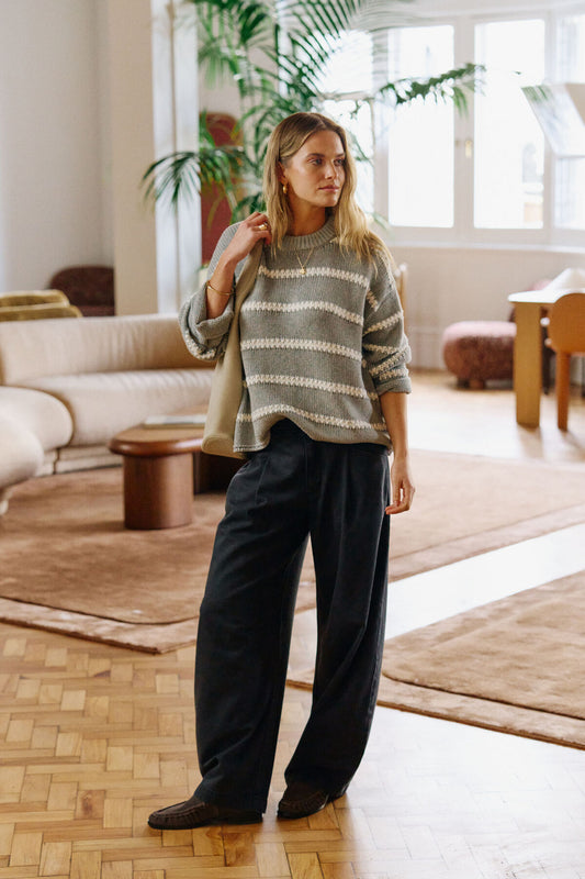Ceres Gemma Pleat Pant - washed black