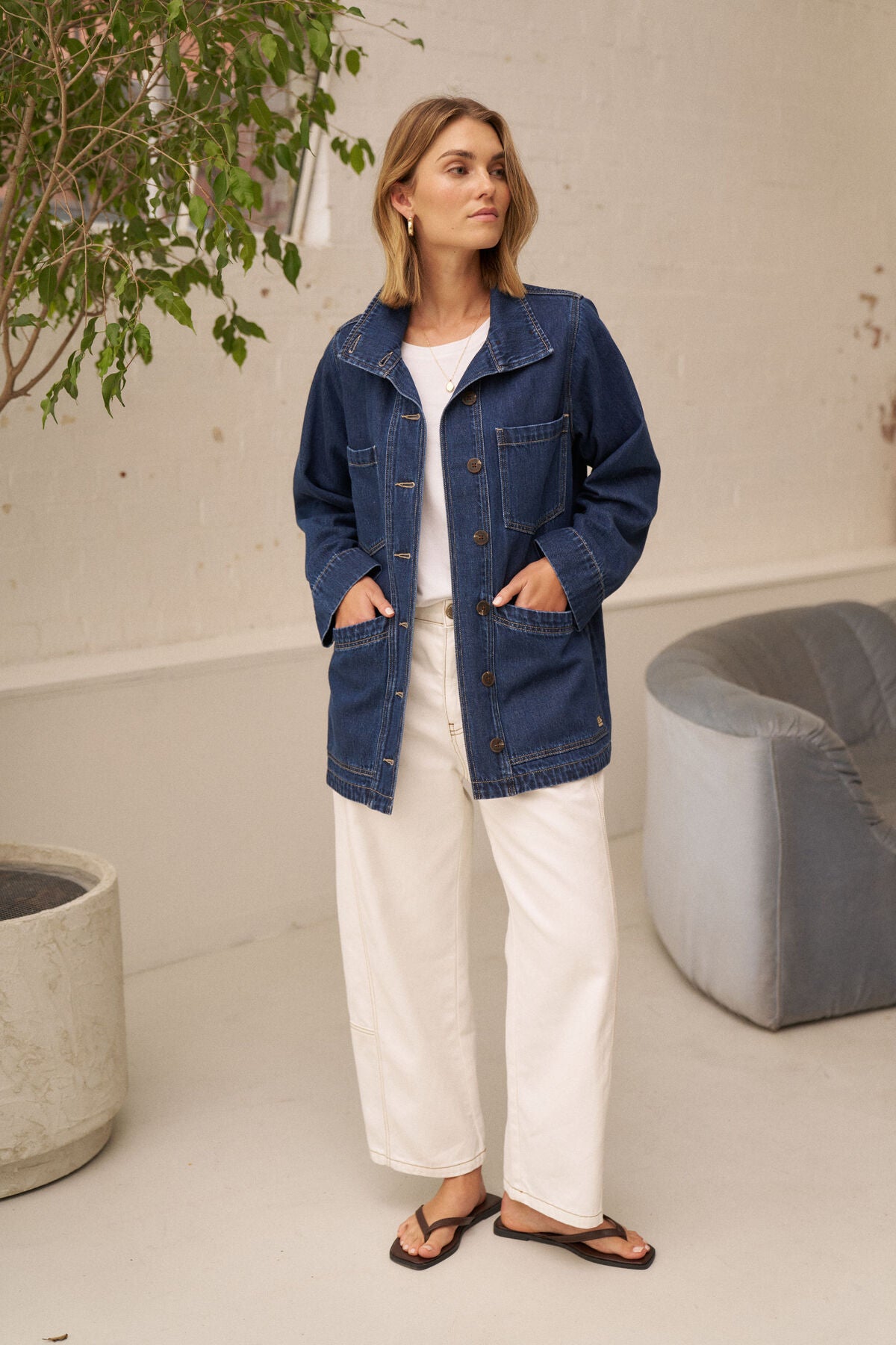 Ceres Tilda Funnel Neck Shacket - midnight