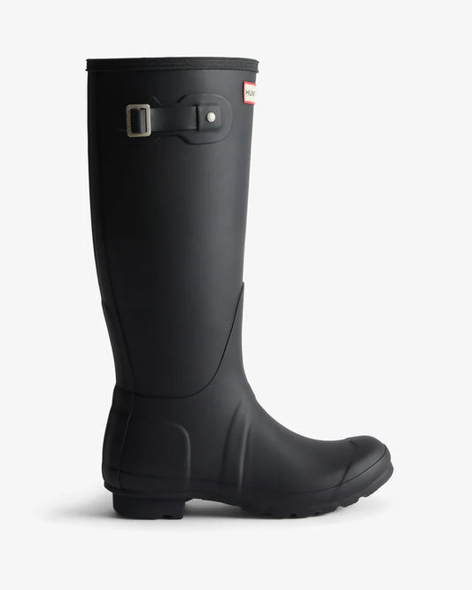 HUNTER - Women's Original Tall Tartan Lining Black/Dark Olive