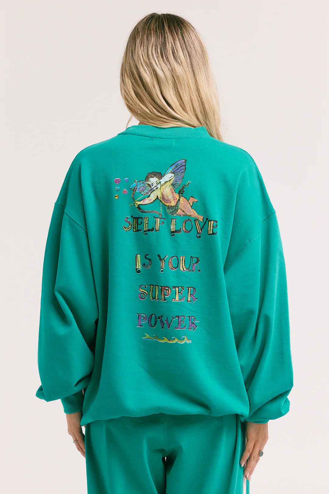 Sabbi the Store Cupid Hotel Unisex Jumper - teal