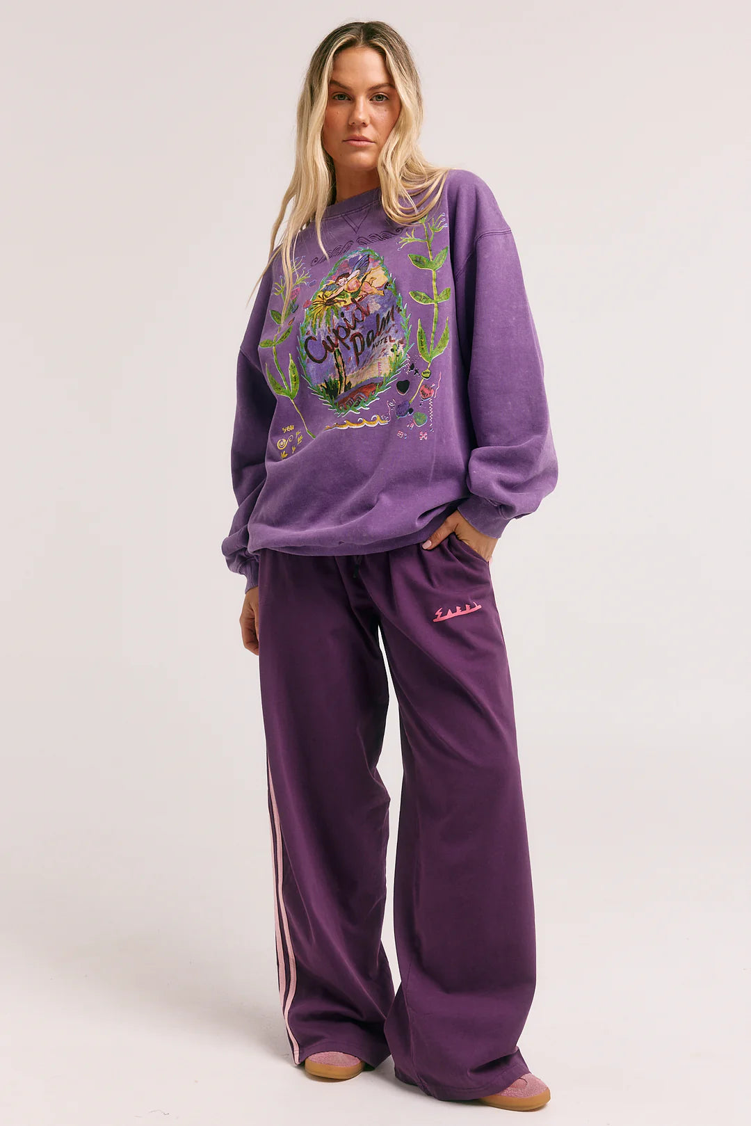 Sabbi the Store Cupid Hotel Unisex Jumper- purple