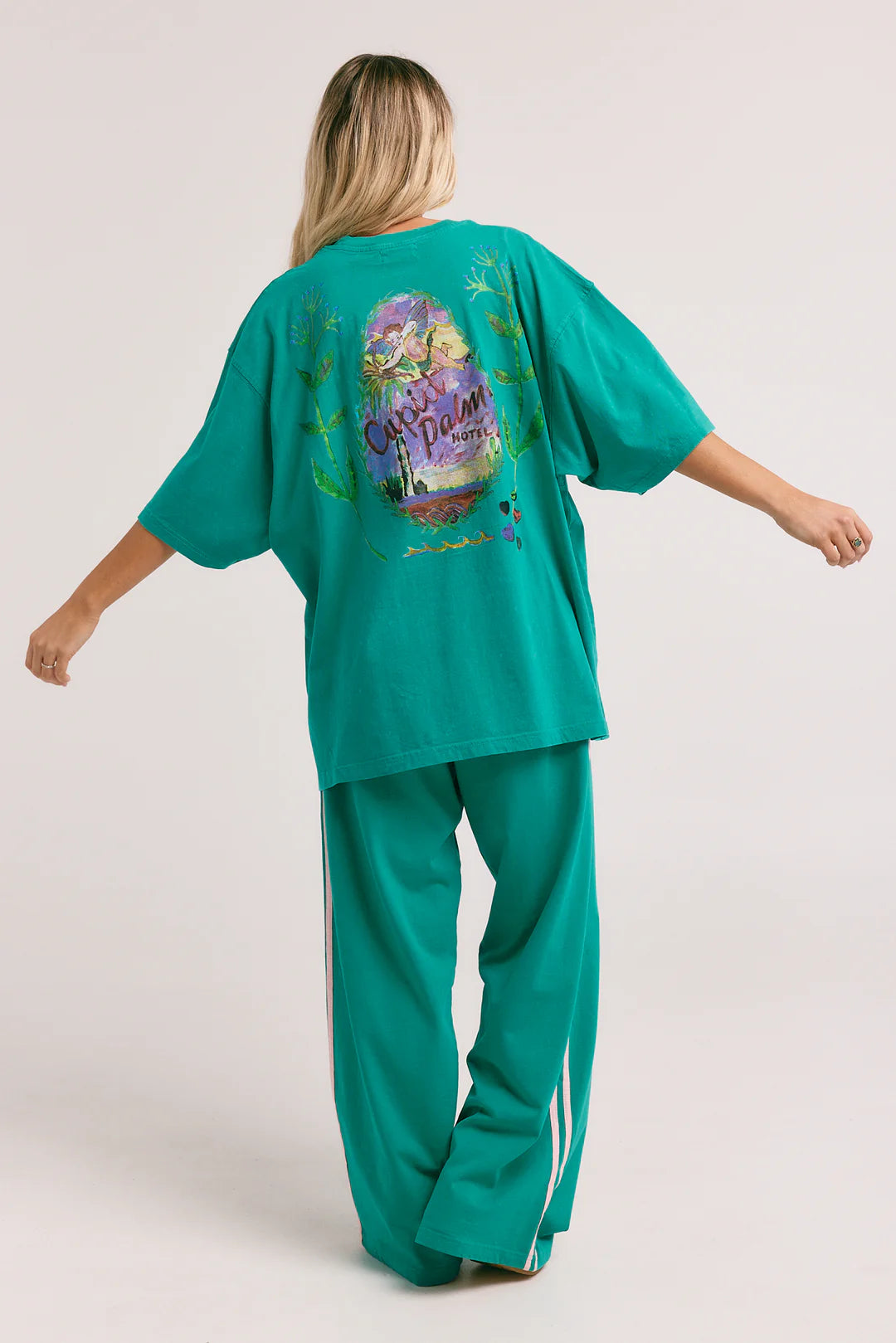 Sabbi the Store The Very Oversized Cupid Hotel Tee - teal