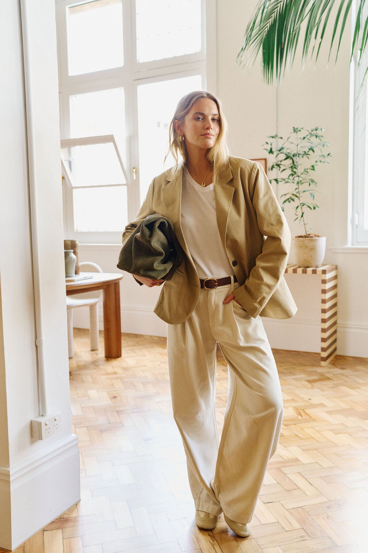 Ceres Aggie Boxy Blazer - summer taupe