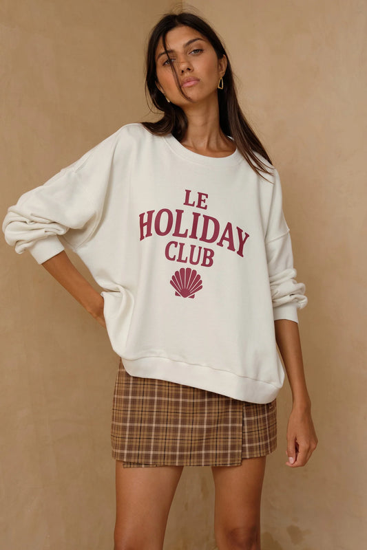 LILYA Le Holiday Club Sweater - coconut white