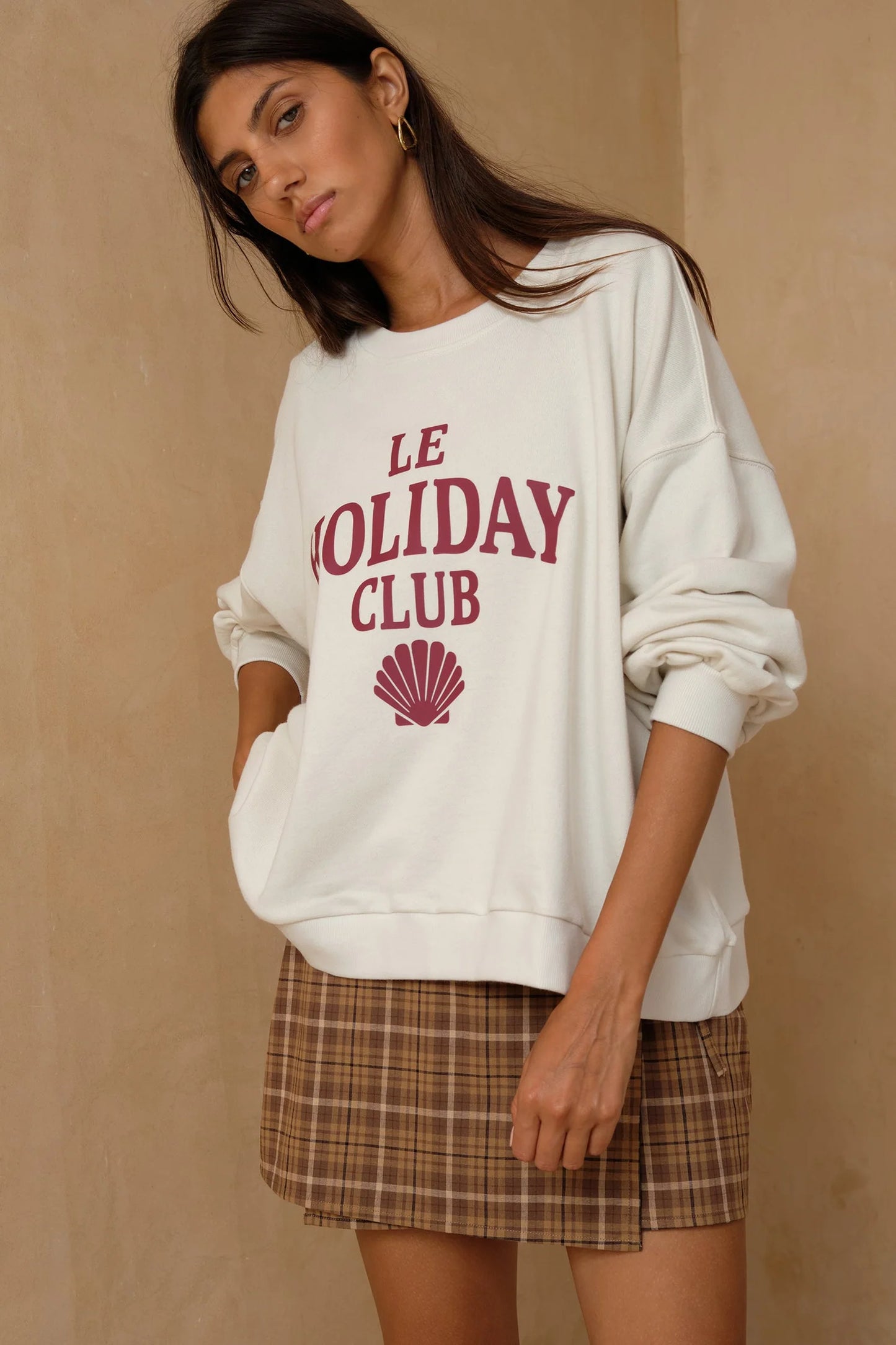 LILYA Le Holiday Club Sweater - coconut white