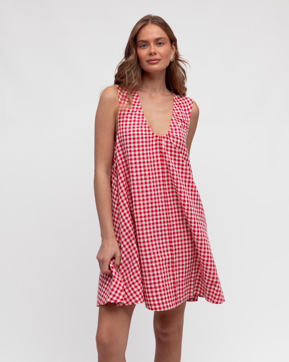 Mimi Mini Dress - red gingham